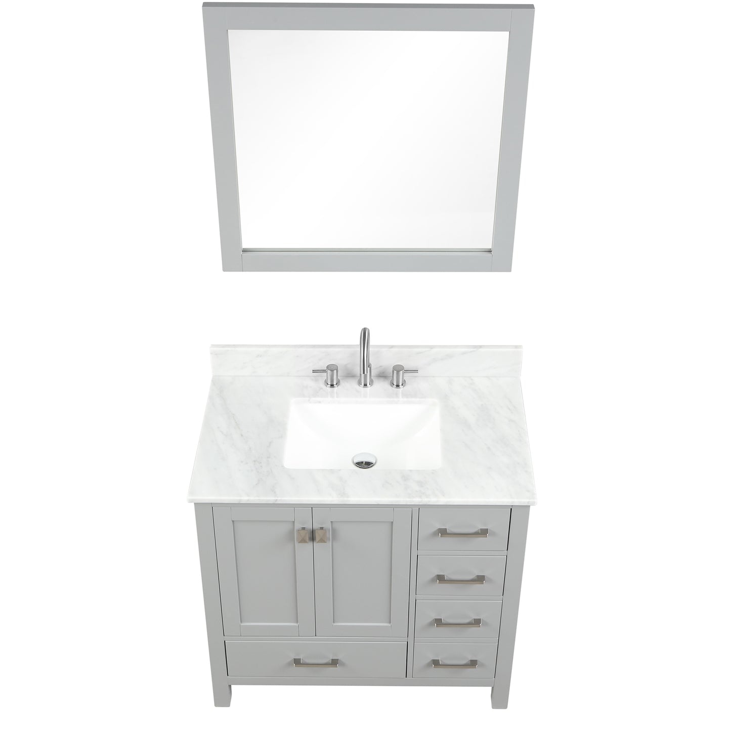 Geneva 36″ Metal Grey Vanity
