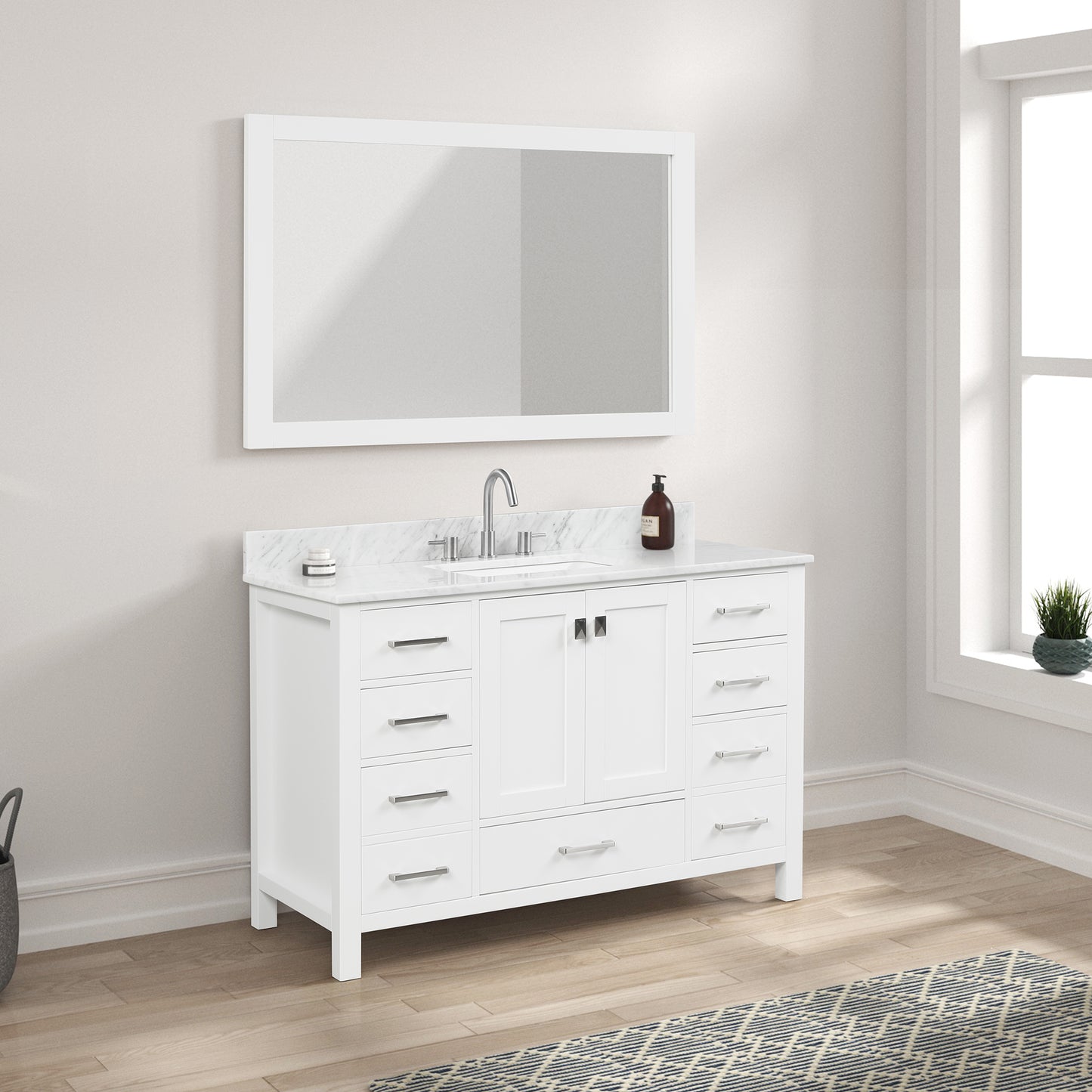 Geneva 48″ Matte White Vanity