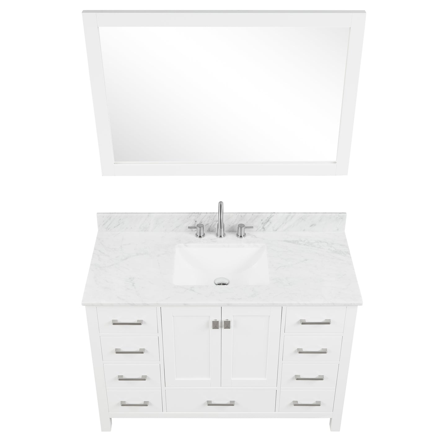 Geneva 48″ Matte White Vanity