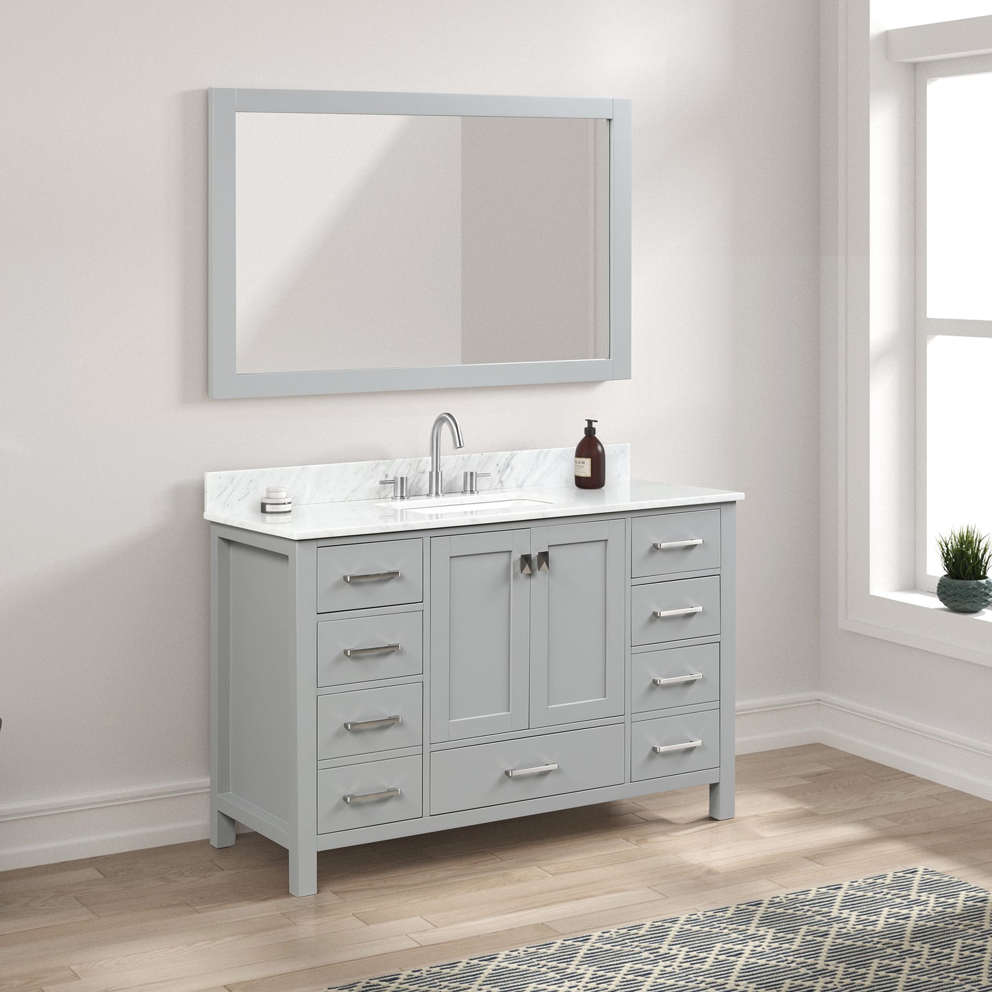 Geneva 48″ Metal Grey Vanity