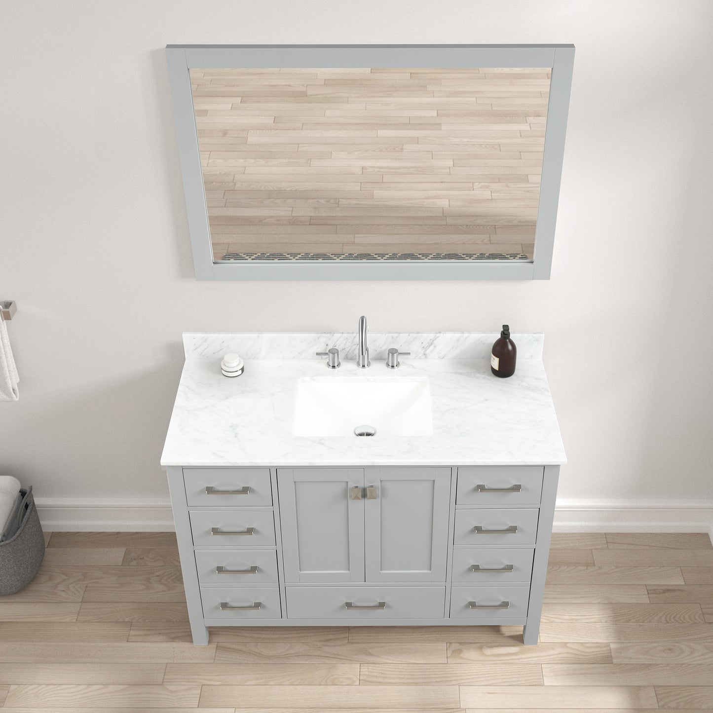 Geneva 48″ Metal Grey Vanity