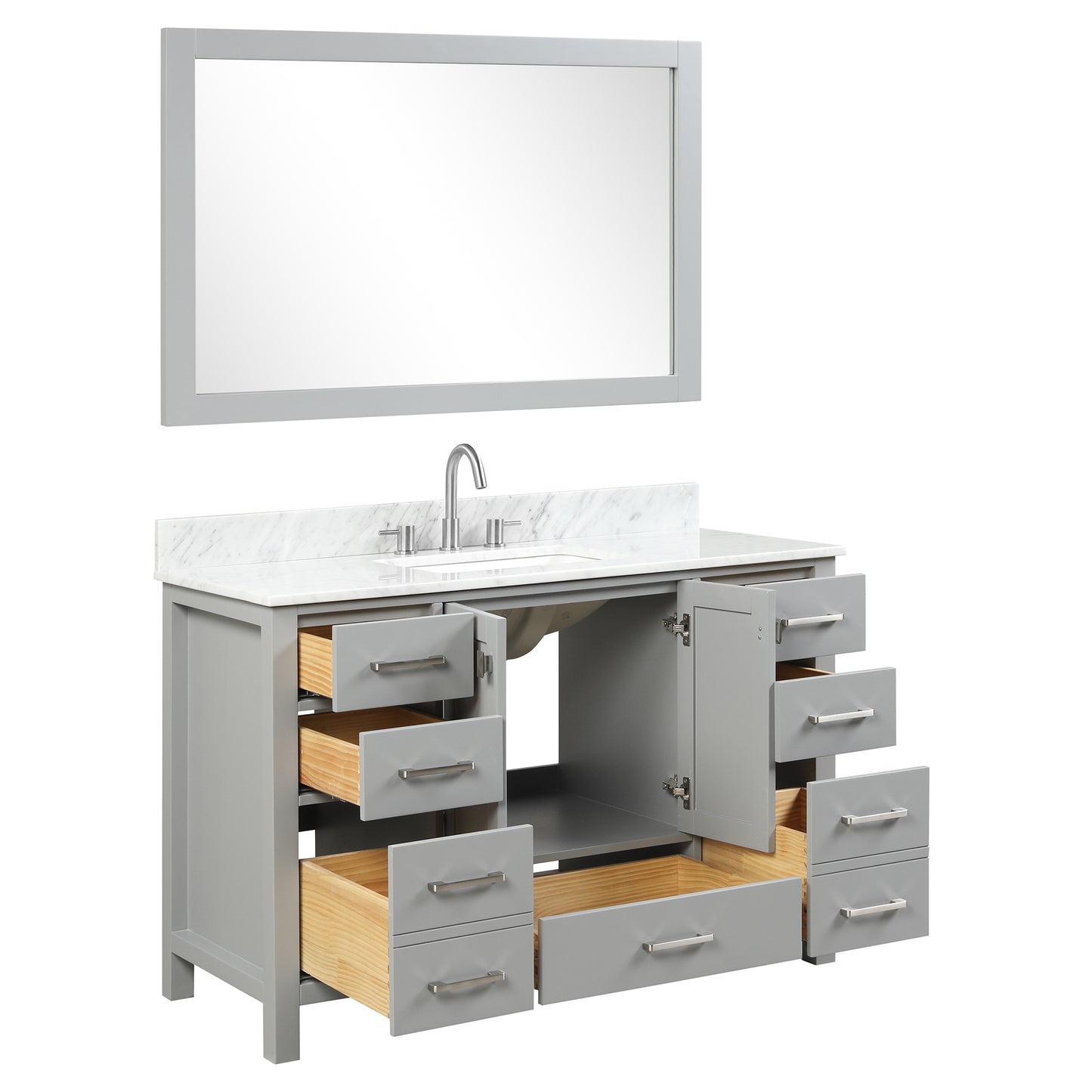 Geneva 48″ Metal Grey Vanity