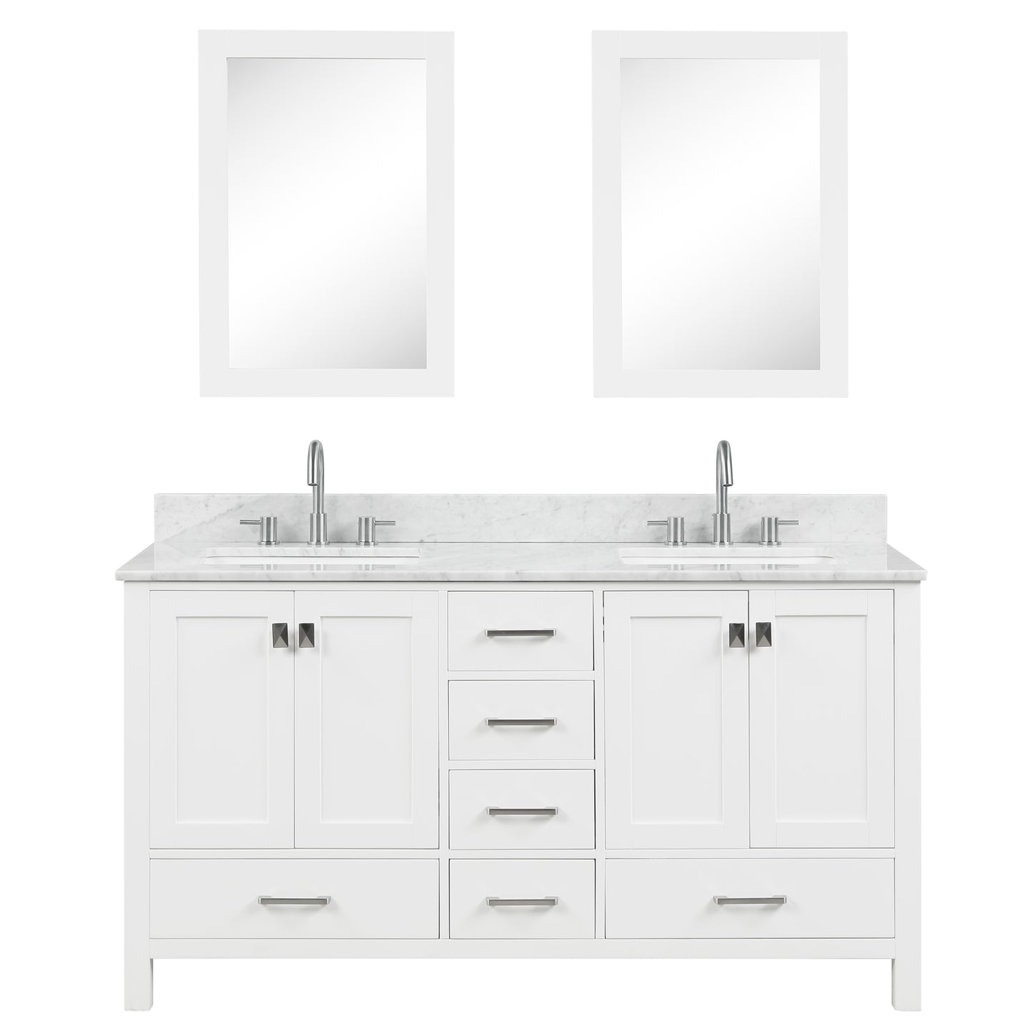 Geneva 60″ Matte White Vanity
