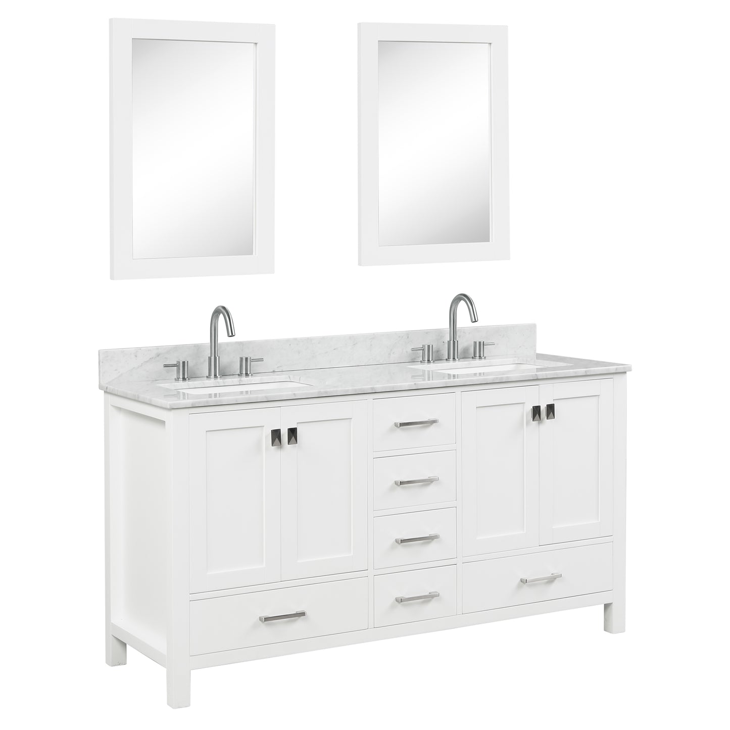 Geneva 60″ Matte White Vanity