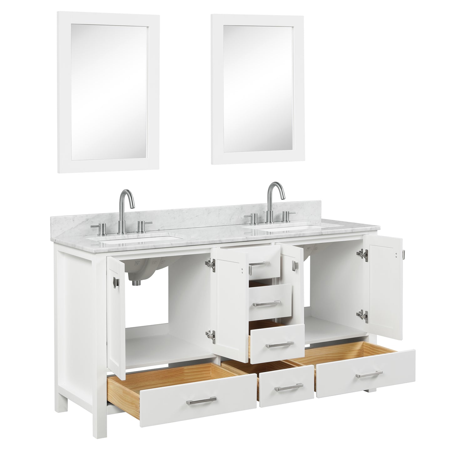 Geneva 60″ Matte White Vanity