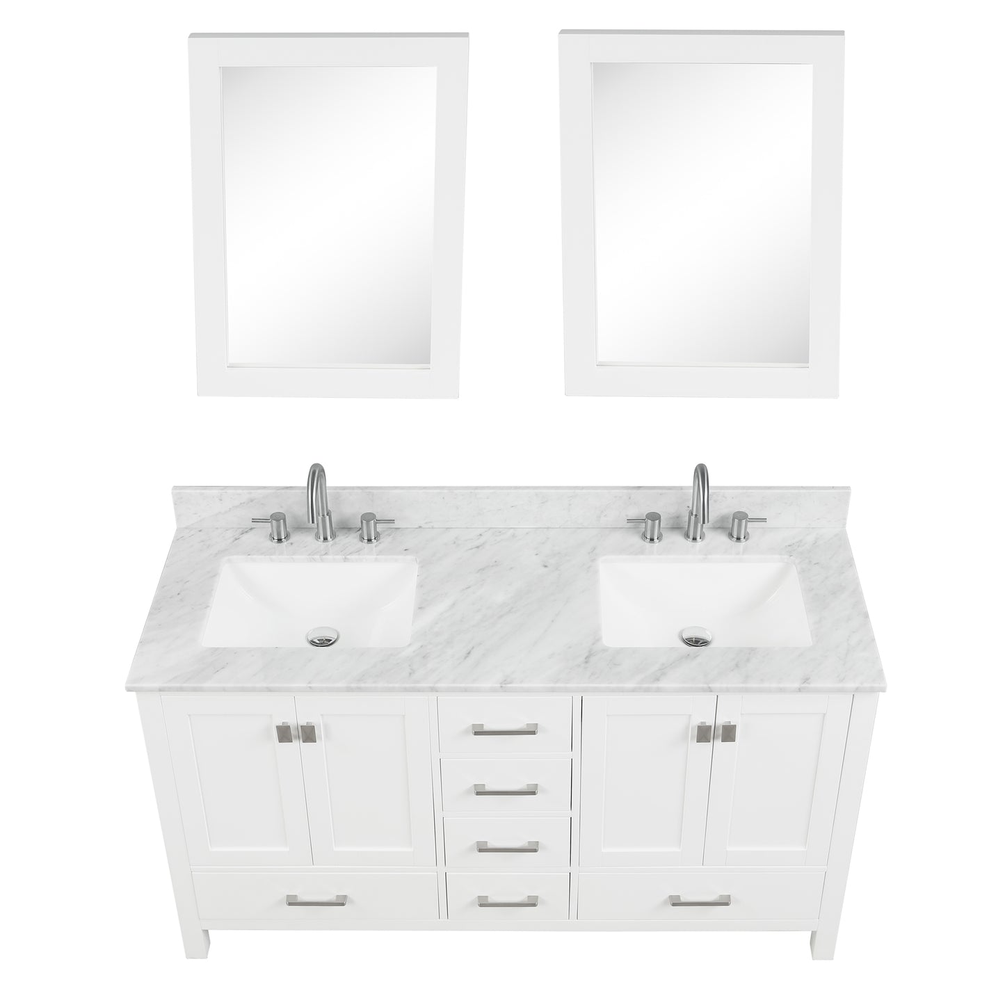 Geneva 60″ Matte White Vanity