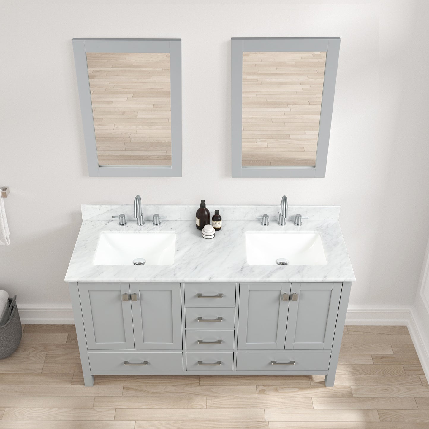 Geneva 60″ Metal Grey Vanity