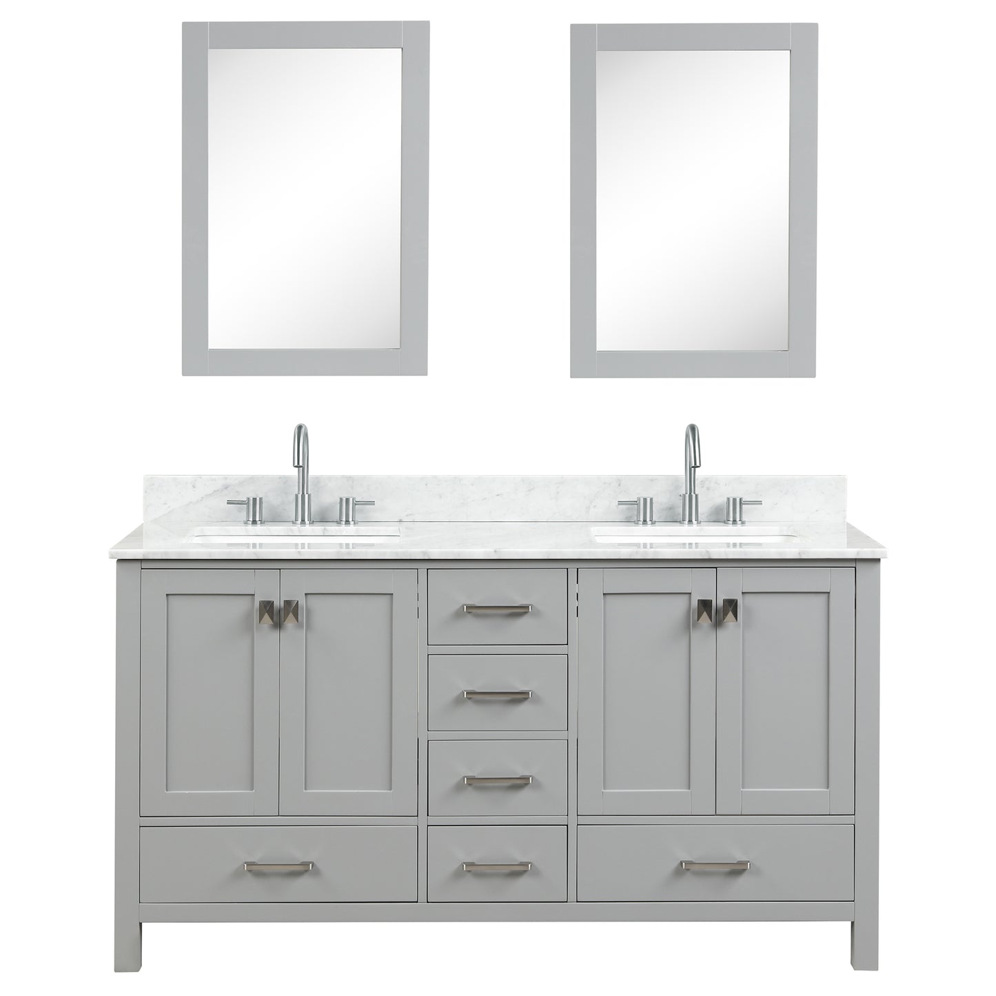 Geneva 60″ Metal Grey Vanity