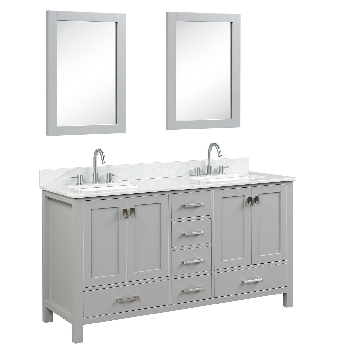 Geneva 60″ Metal Grey Vanity