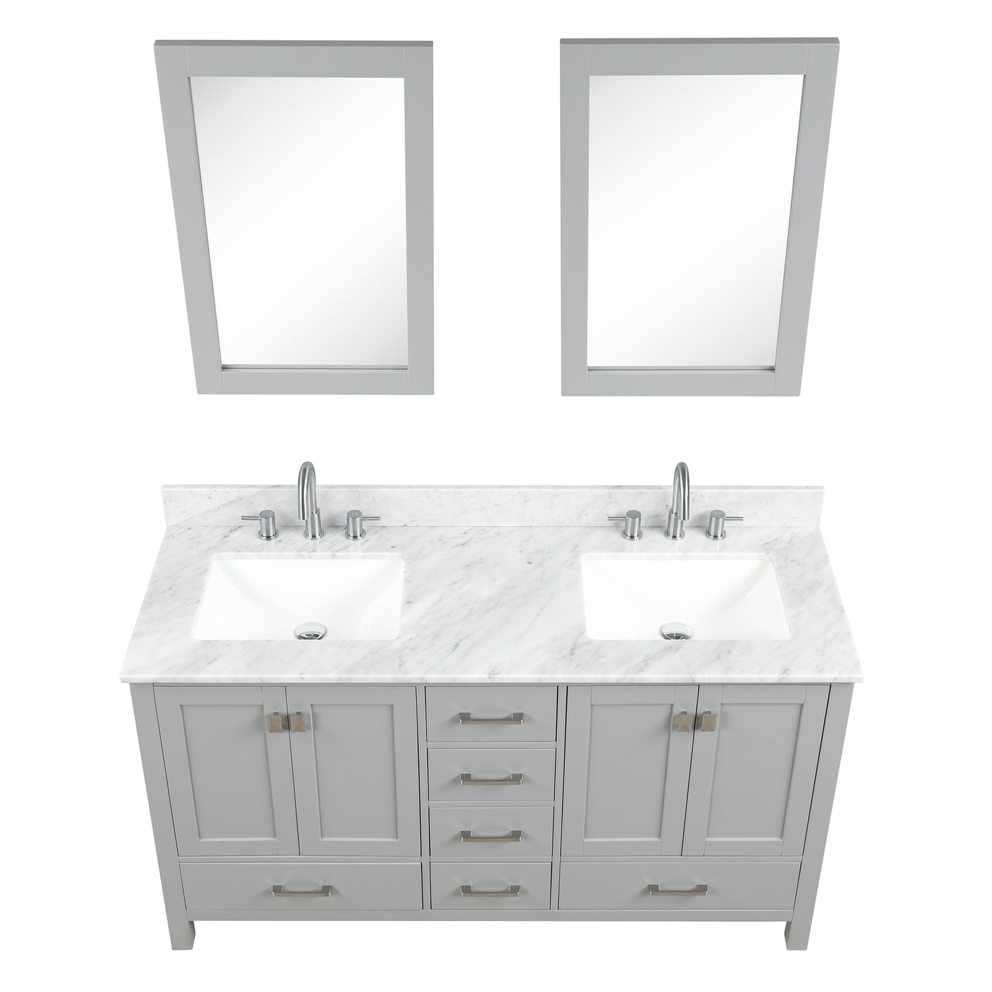 Geneva 60″ Metal Grey Vanity