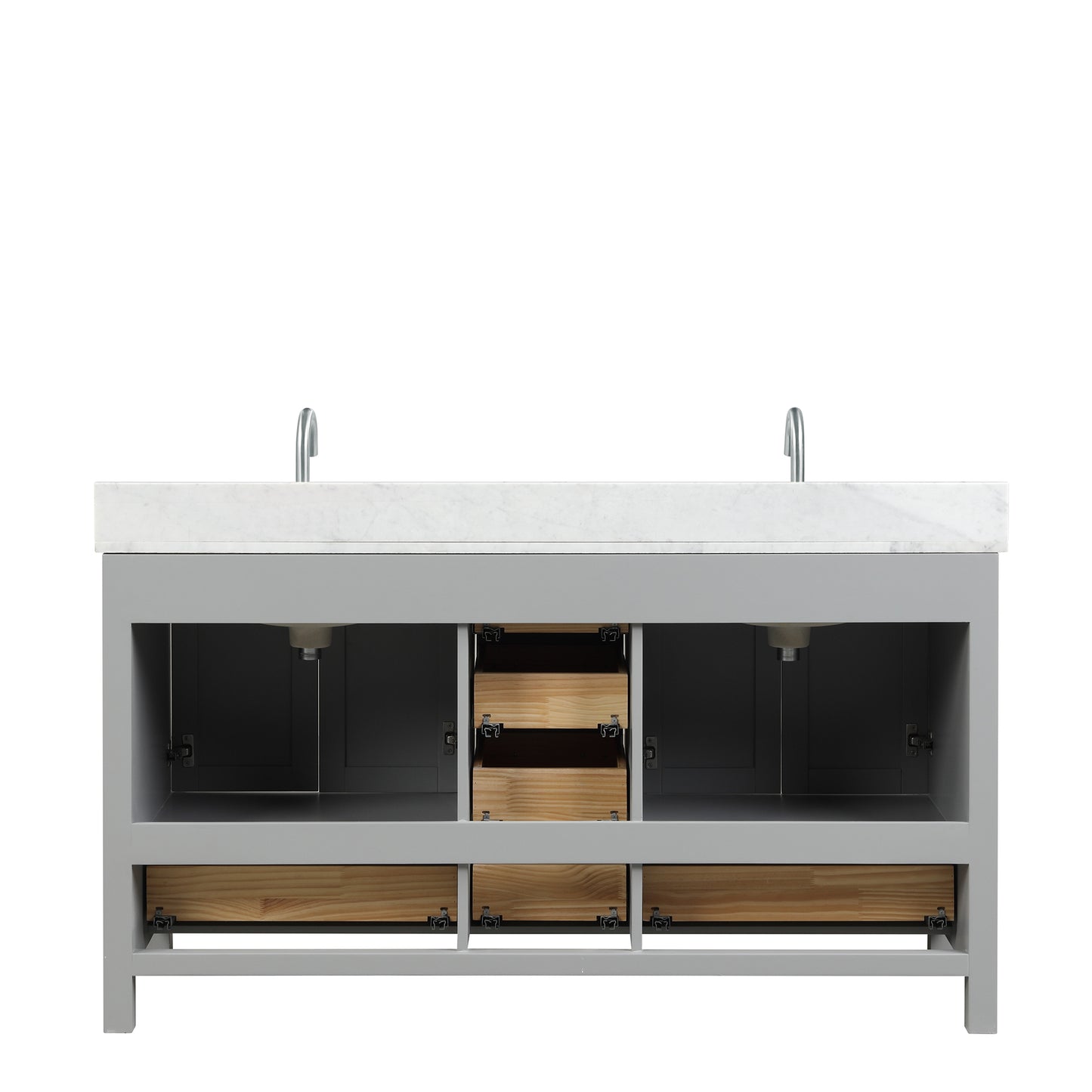 Geneva 60″ Metal Grey Vanity