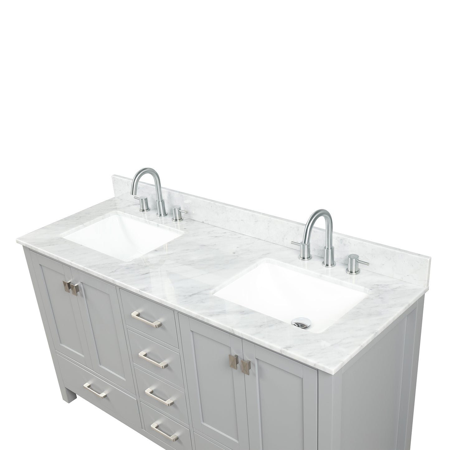 Geneva 60″ Metal Grey Vanity