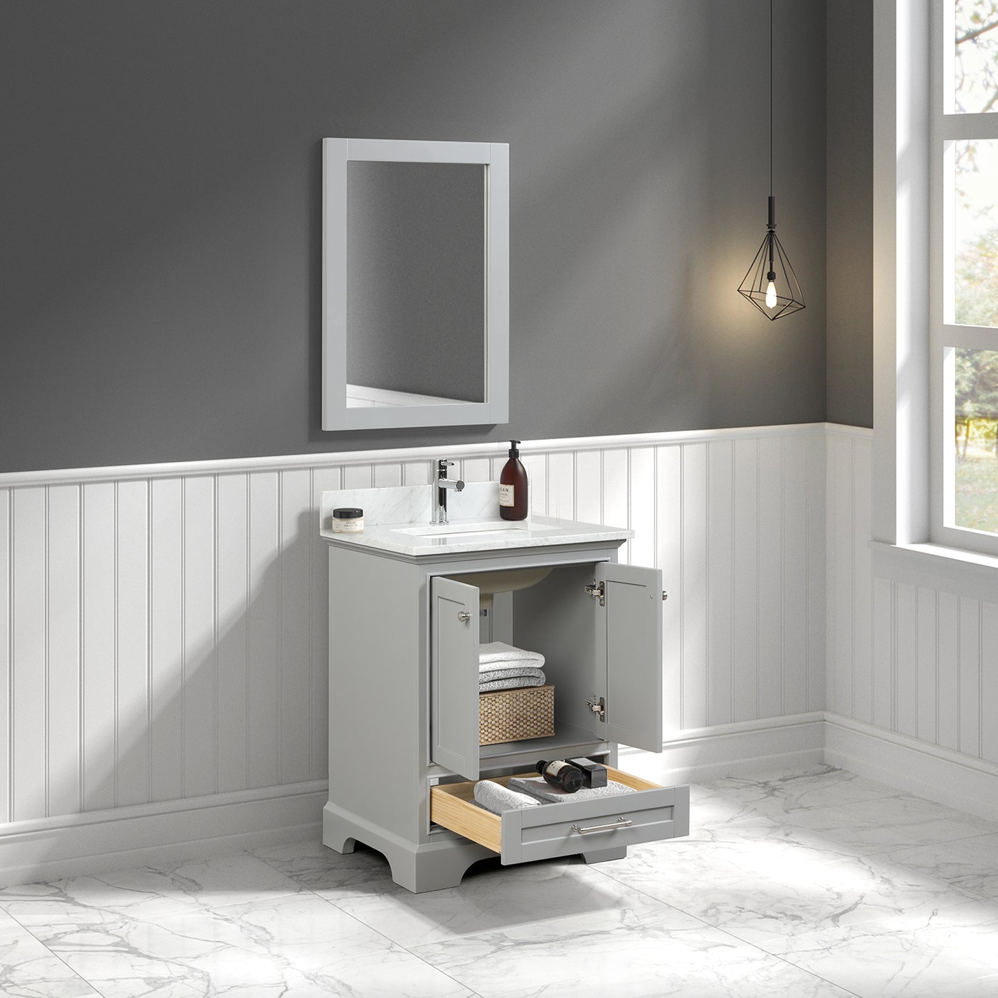 Copenhagen Metal Gray 24″ Vanity