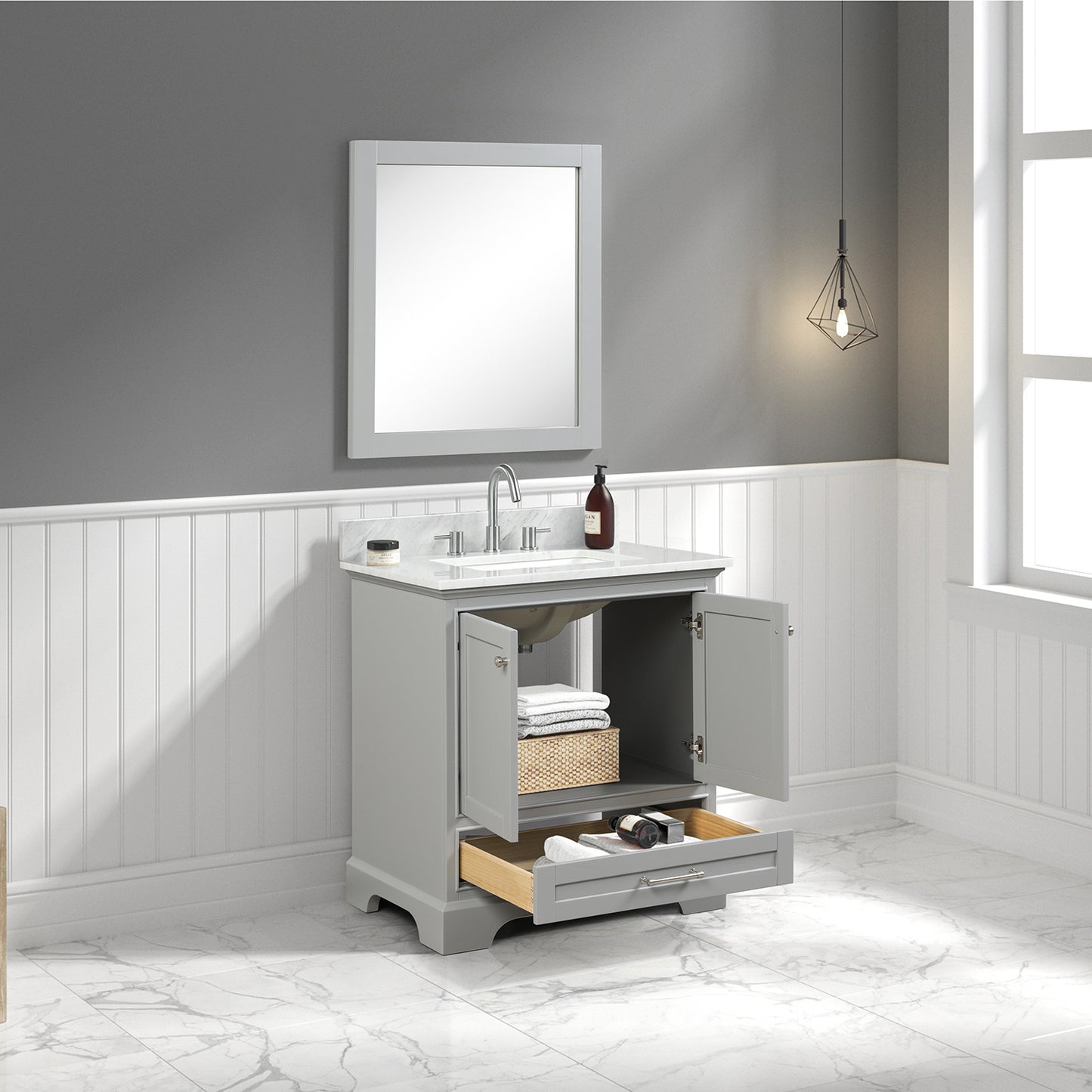 Copenhagen Metal Gray 30″ Vanity