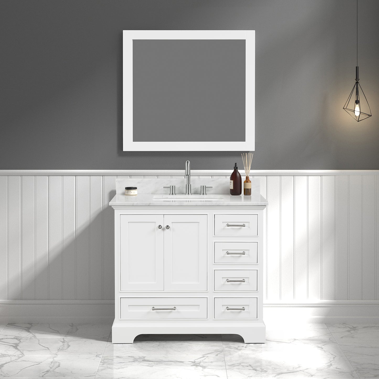 Copenhagen Matte White 36″ Vanity