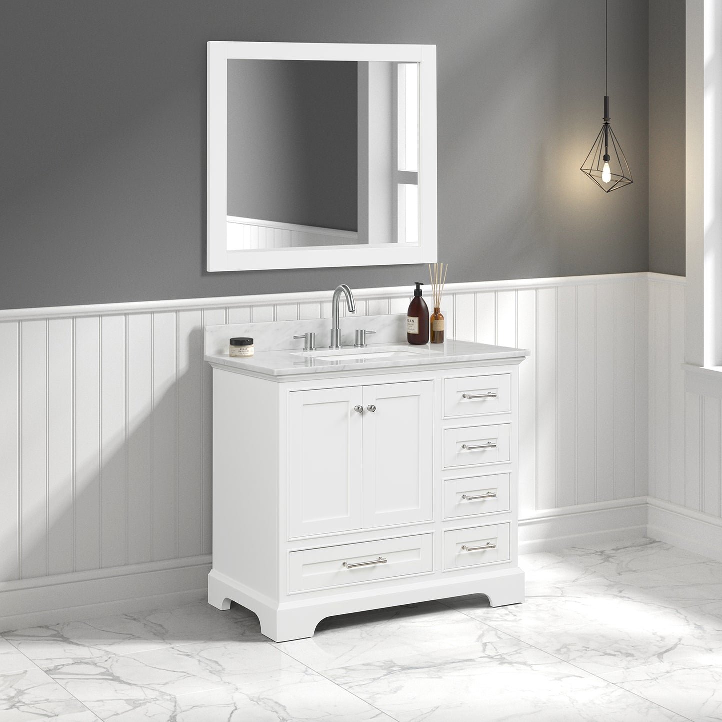 Copenhagen Matte White 36″ Vanity