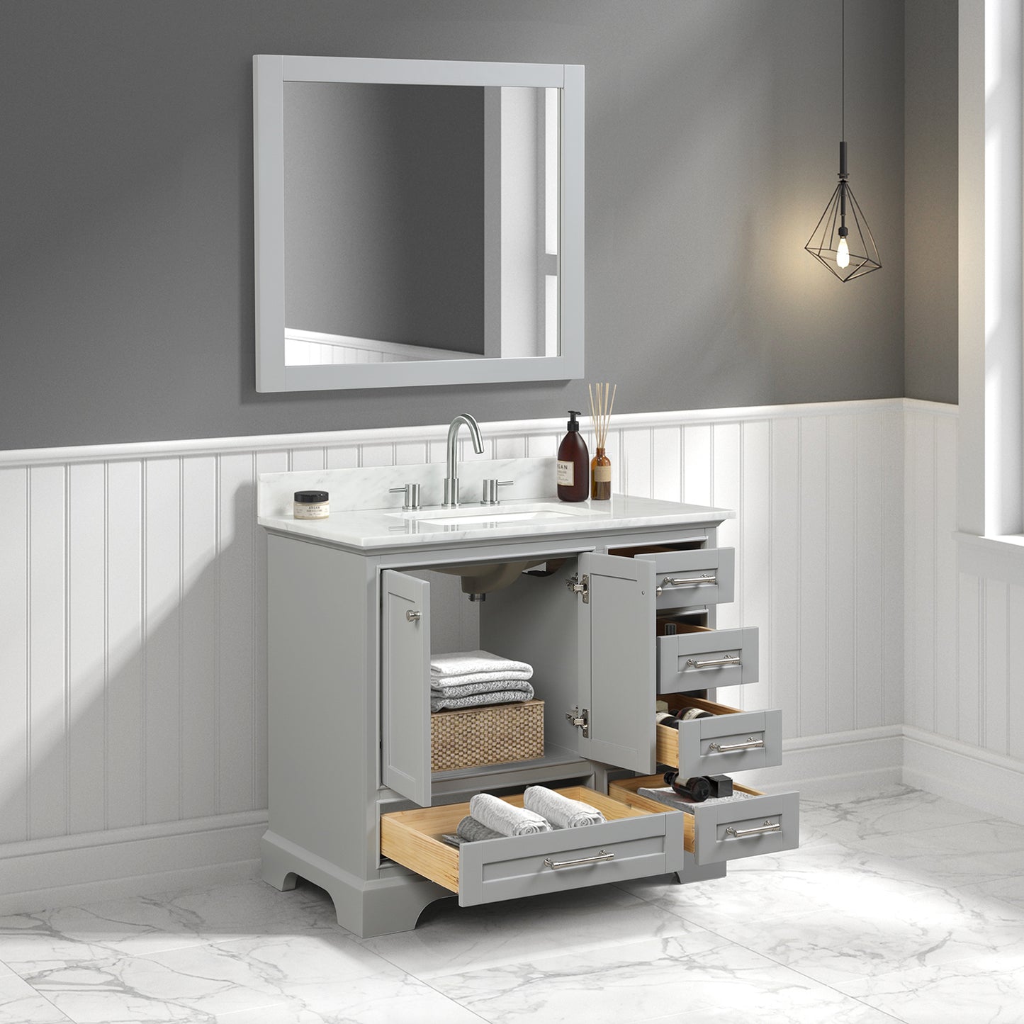 Copenhagen Metal Grey 36″ Vanity