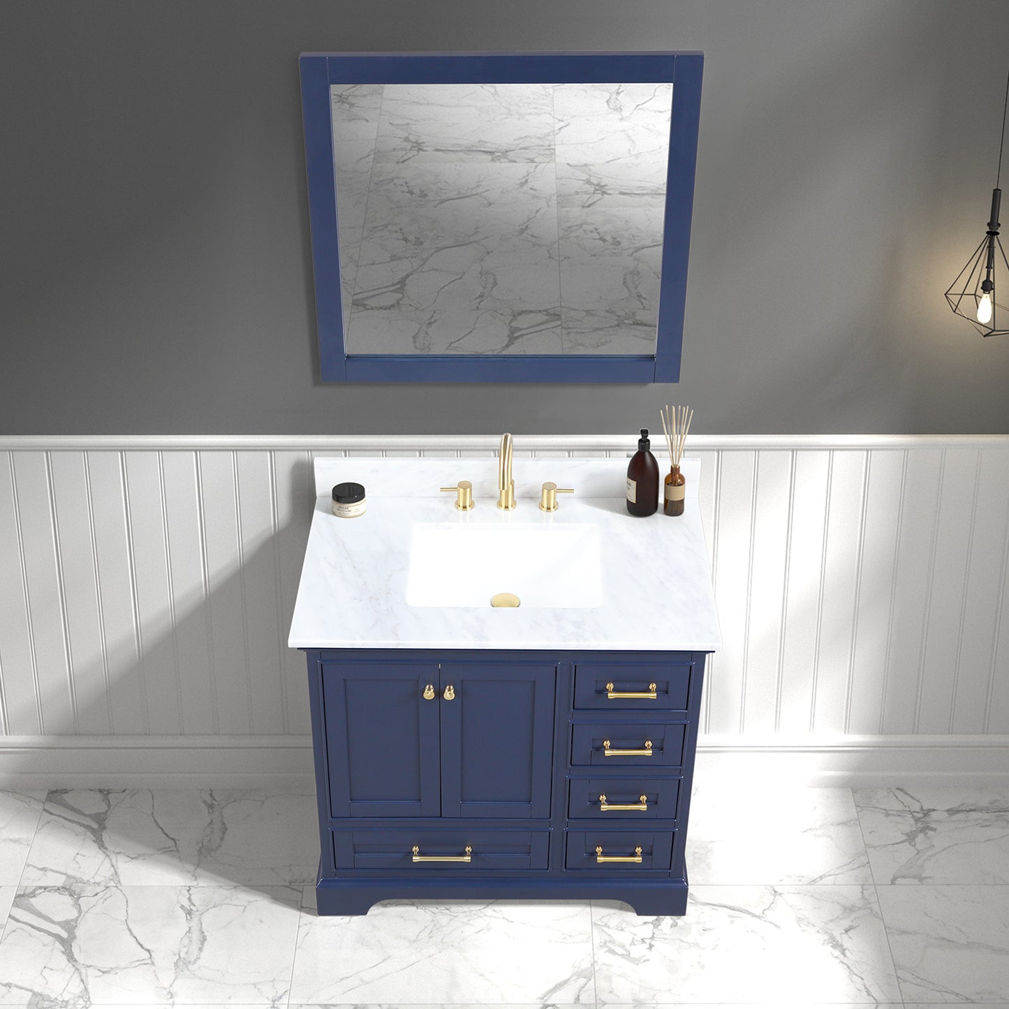 Copenhagen Navy Blue 36″ Vanity