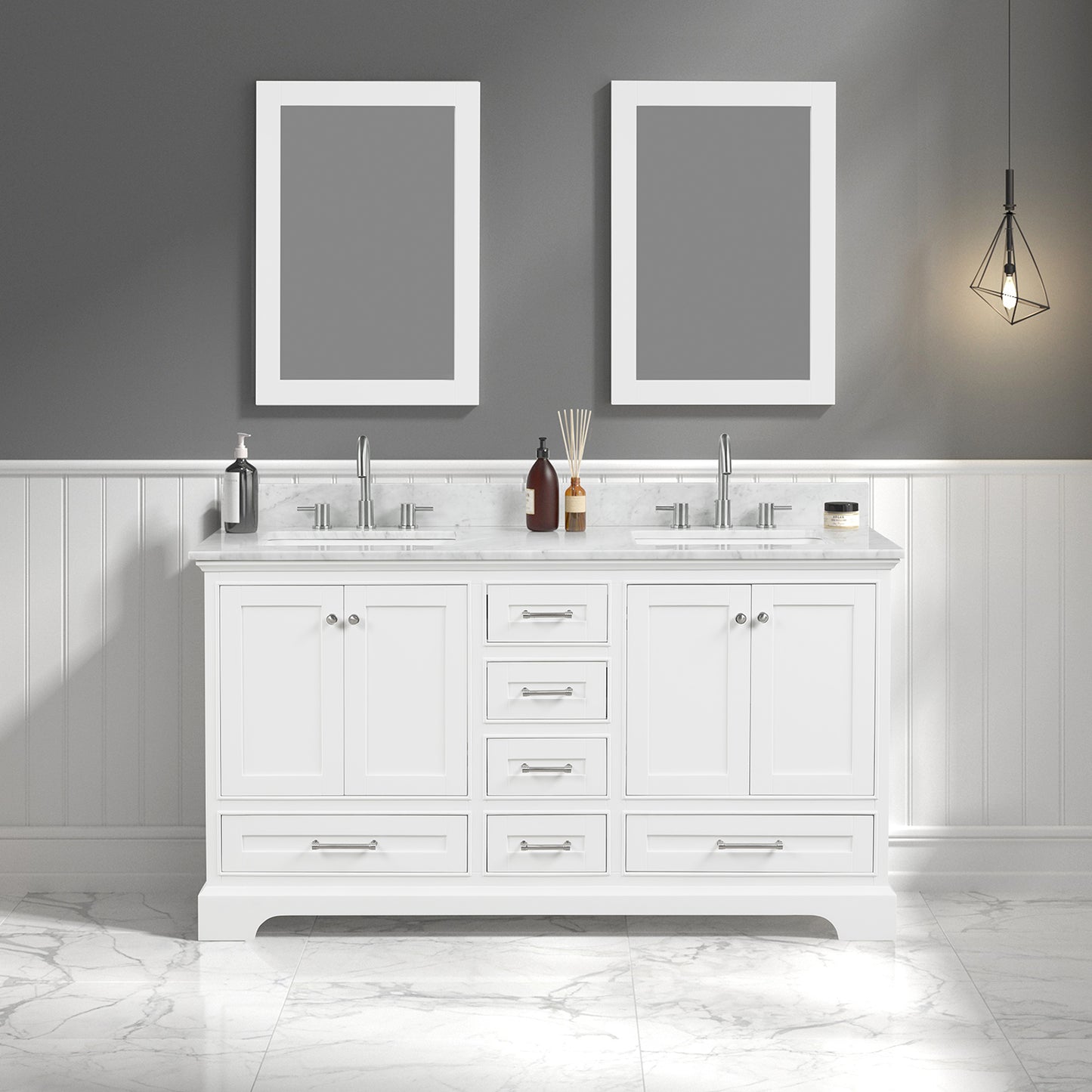 Copenhagen Mate White 60″ Vanity