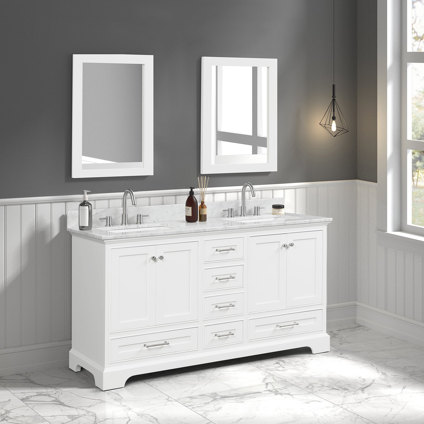 Copenhagen Mate White 60″ Vanity