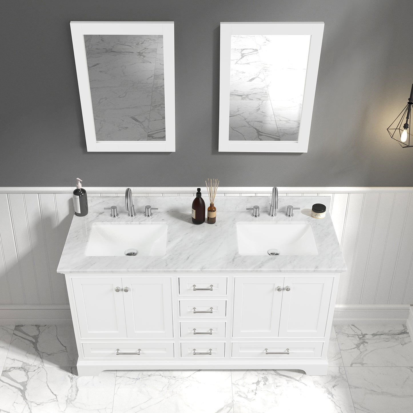 Copenhagen Mate White 60″ Vanity