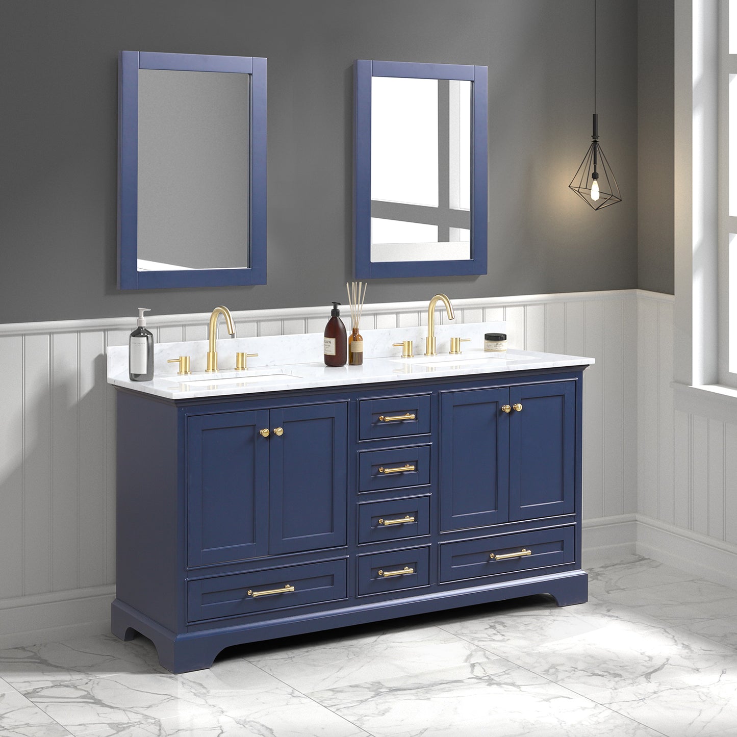 Copenhagen Navy Blue 60″ Vanity