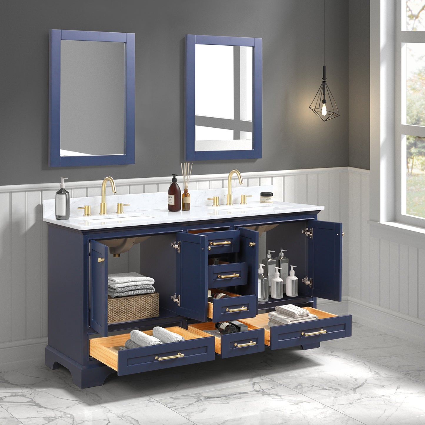 Copenhagen Navy Blue 60″ Vanity