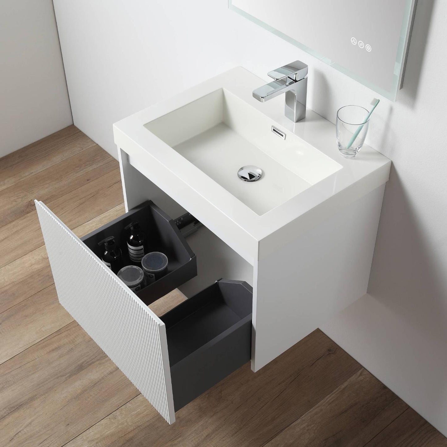 Positano 24″ Matte White Vanity