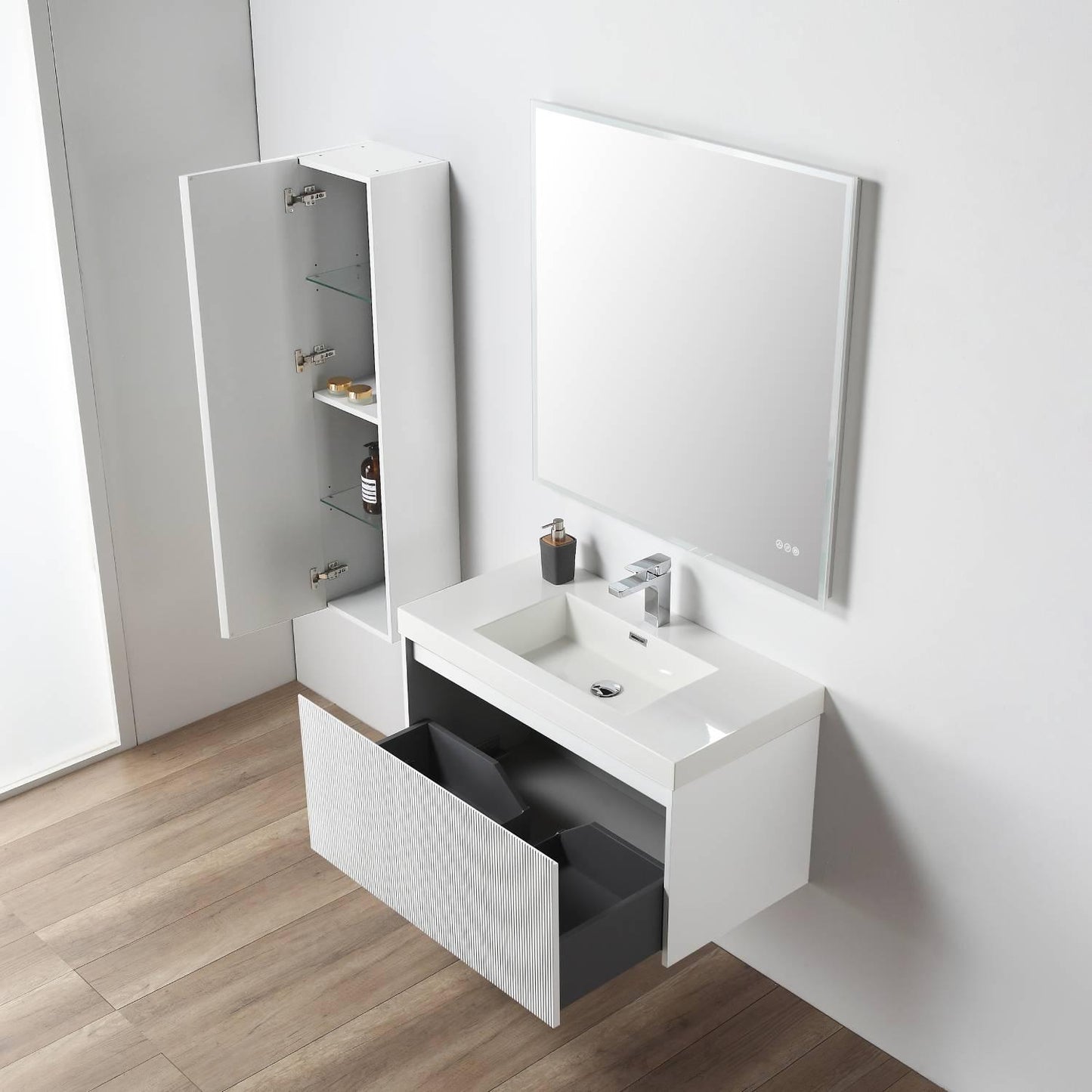 Positano 36″ Matte White Vanity