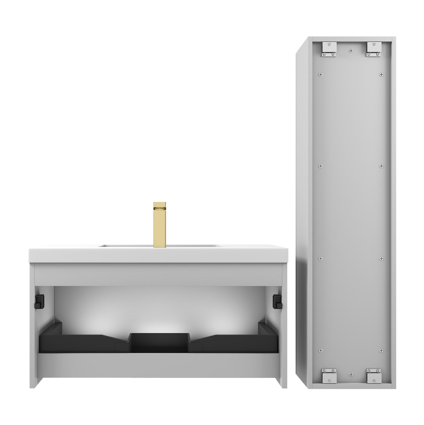 Positano 36″ Light Grey Vanity