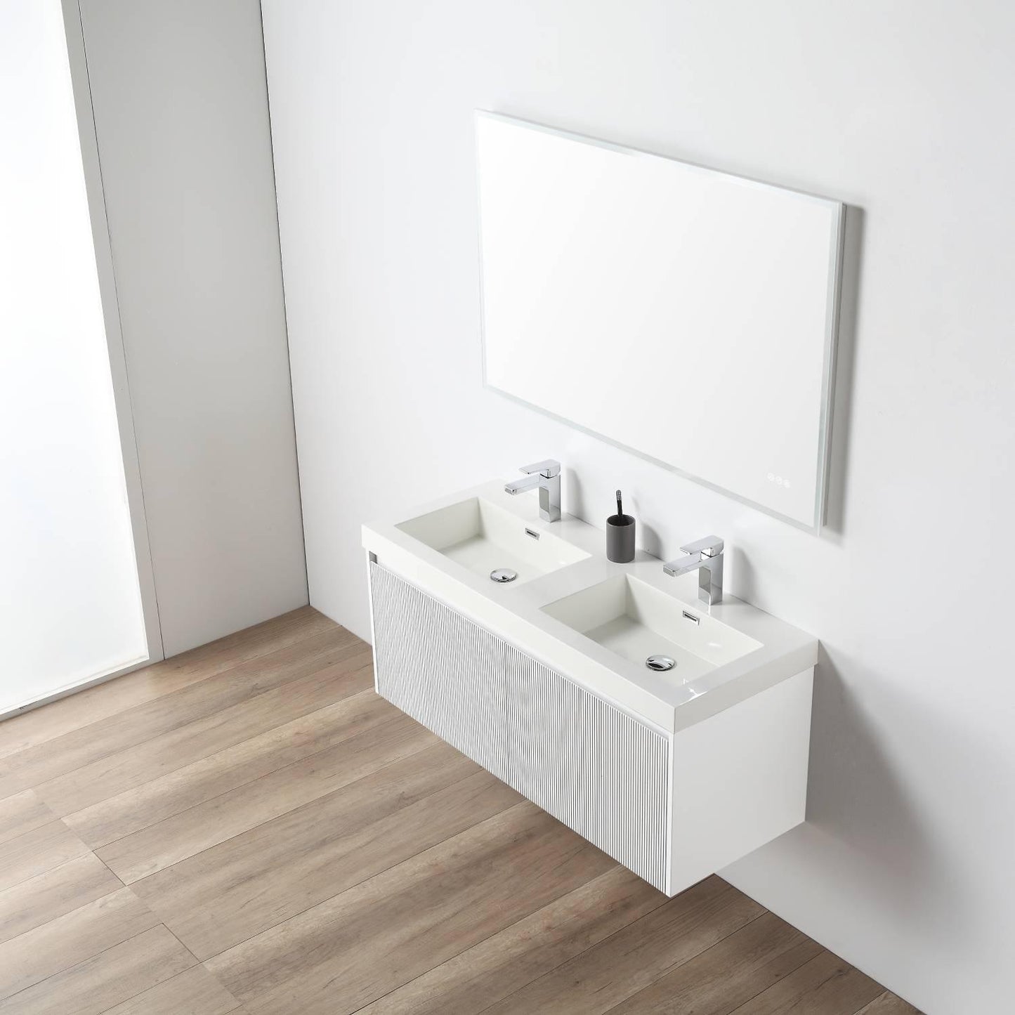 Positano 48″ Matte White Double Vanity