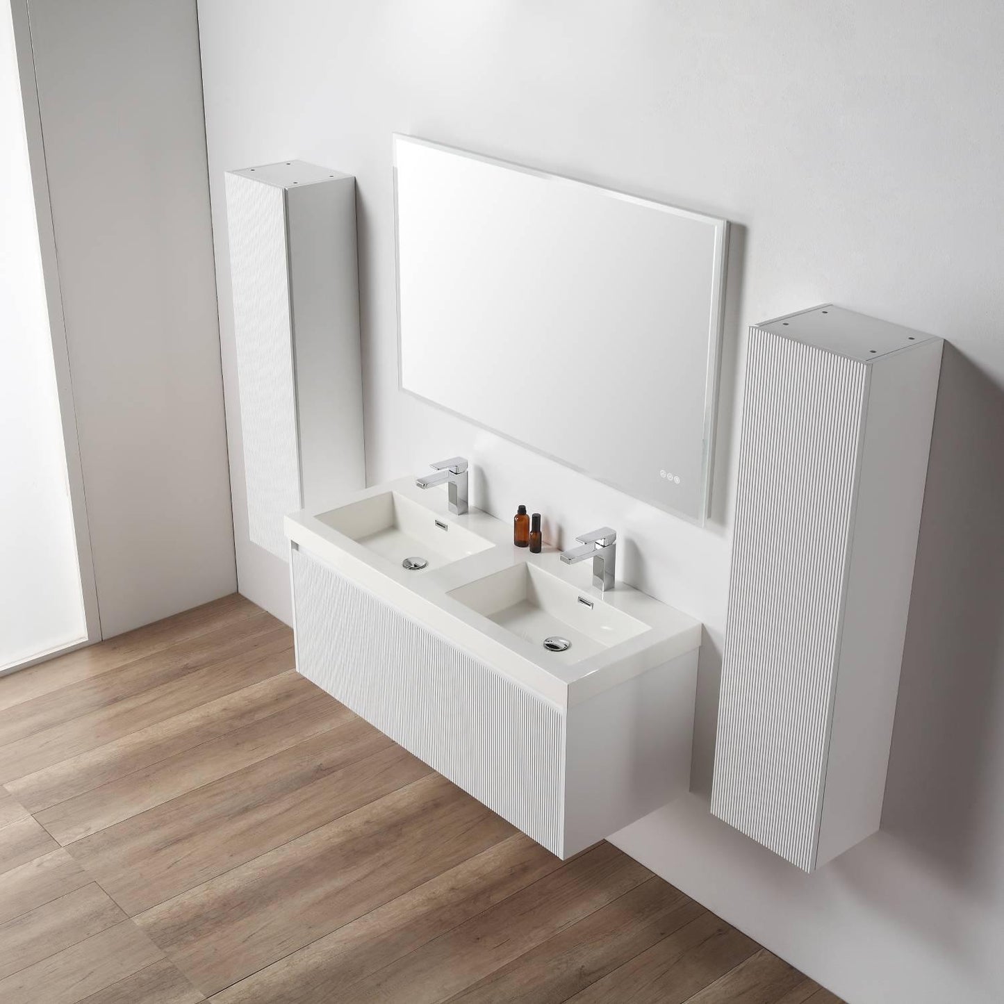 Positano 48″ Matte White Double Vanity