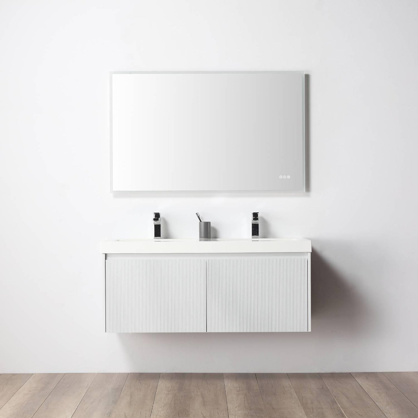 Positano 48″ Matte White Double Vanity