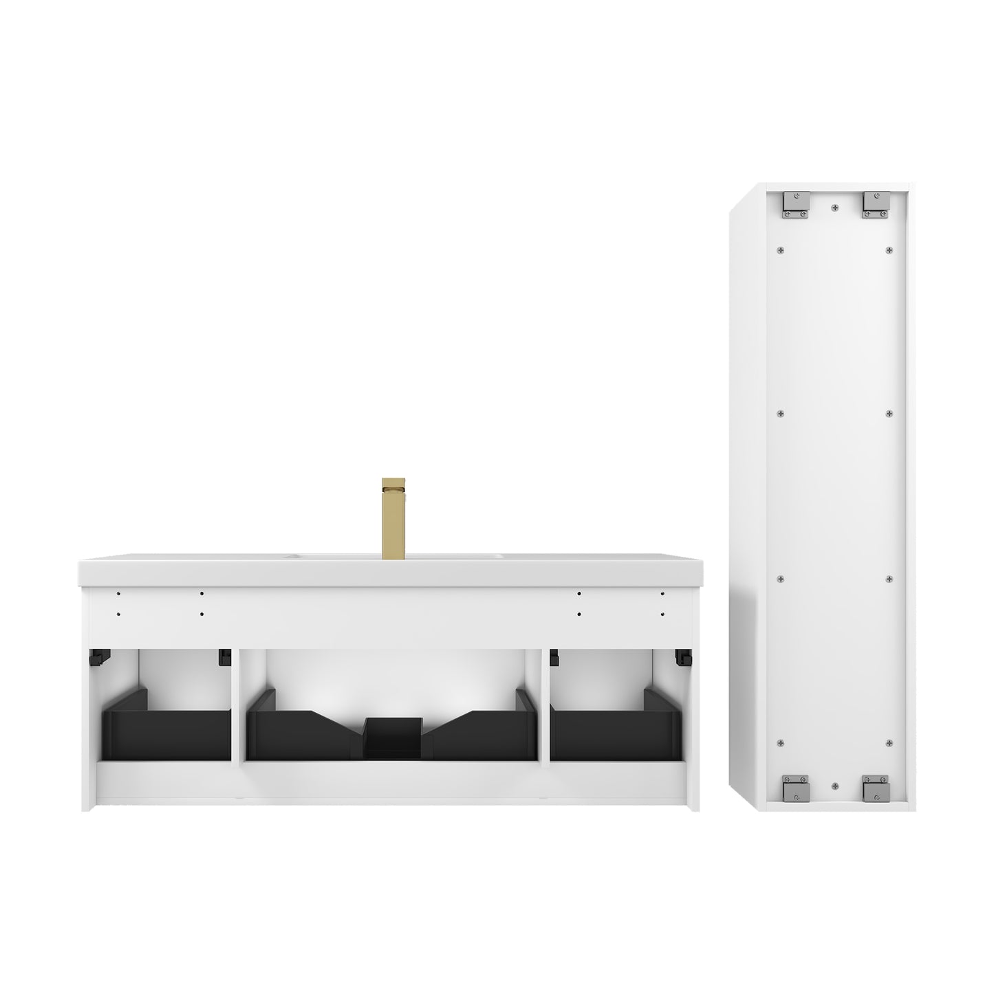 Positano 48″ Matte White Single Vanity