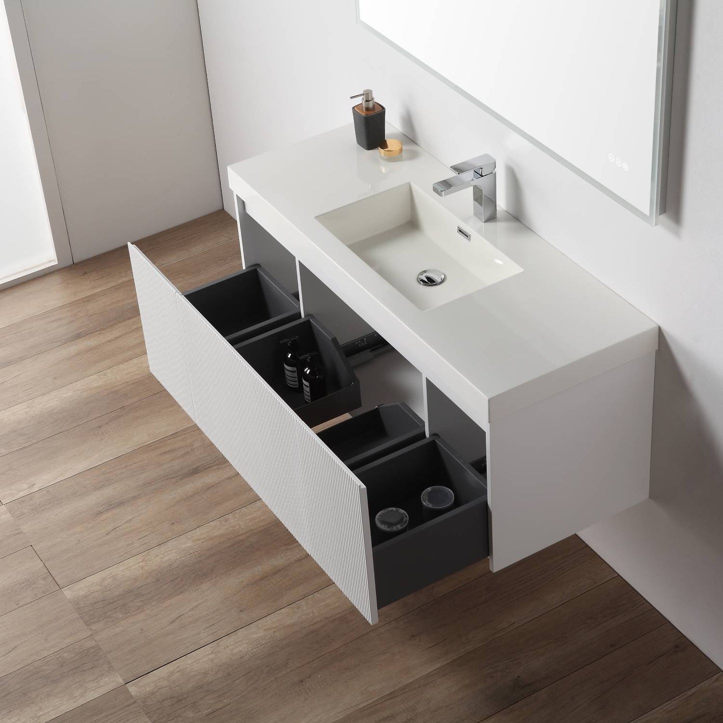 Positano 48″ Matte White Single Vanity