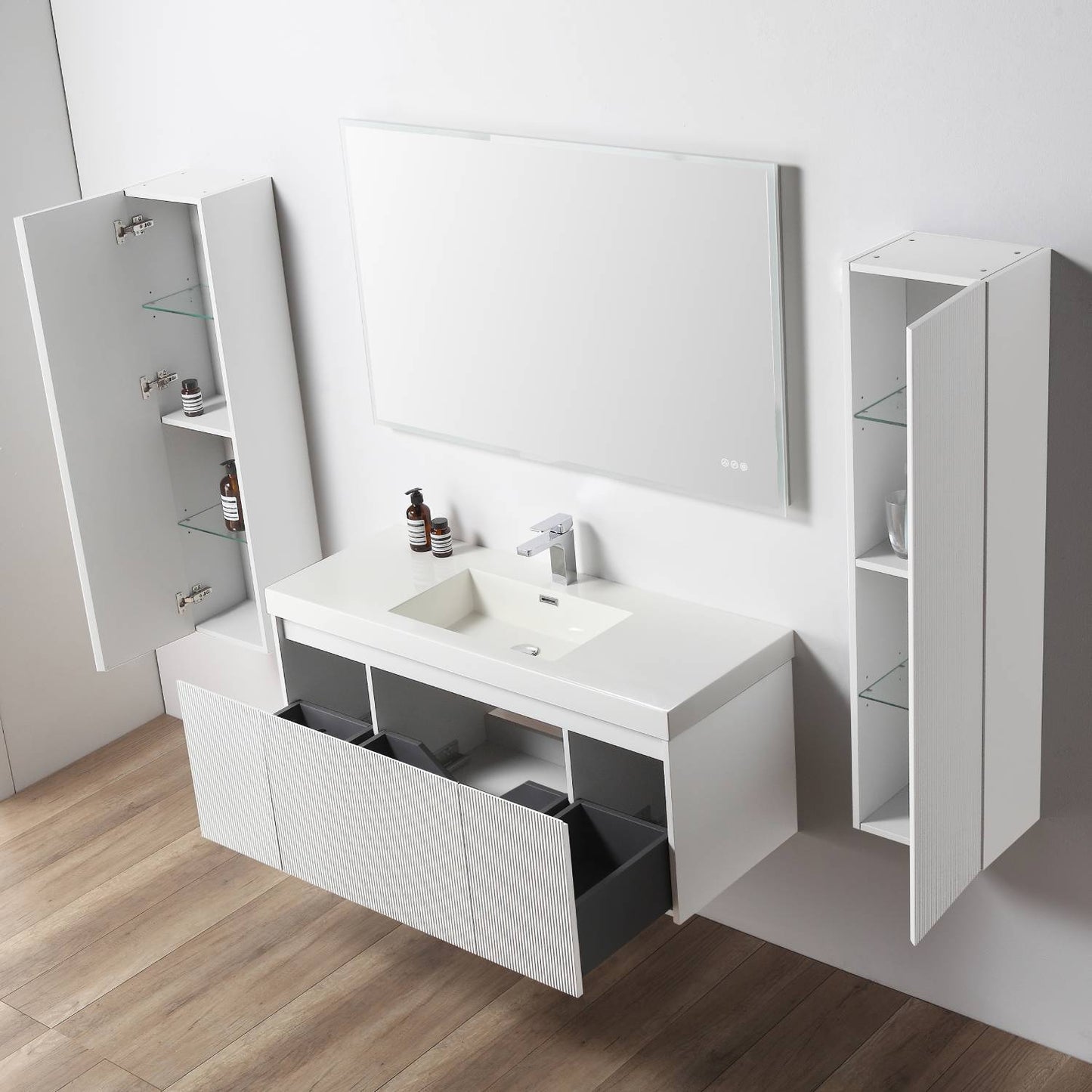 Positano 48″ Matte White Single Vanity
