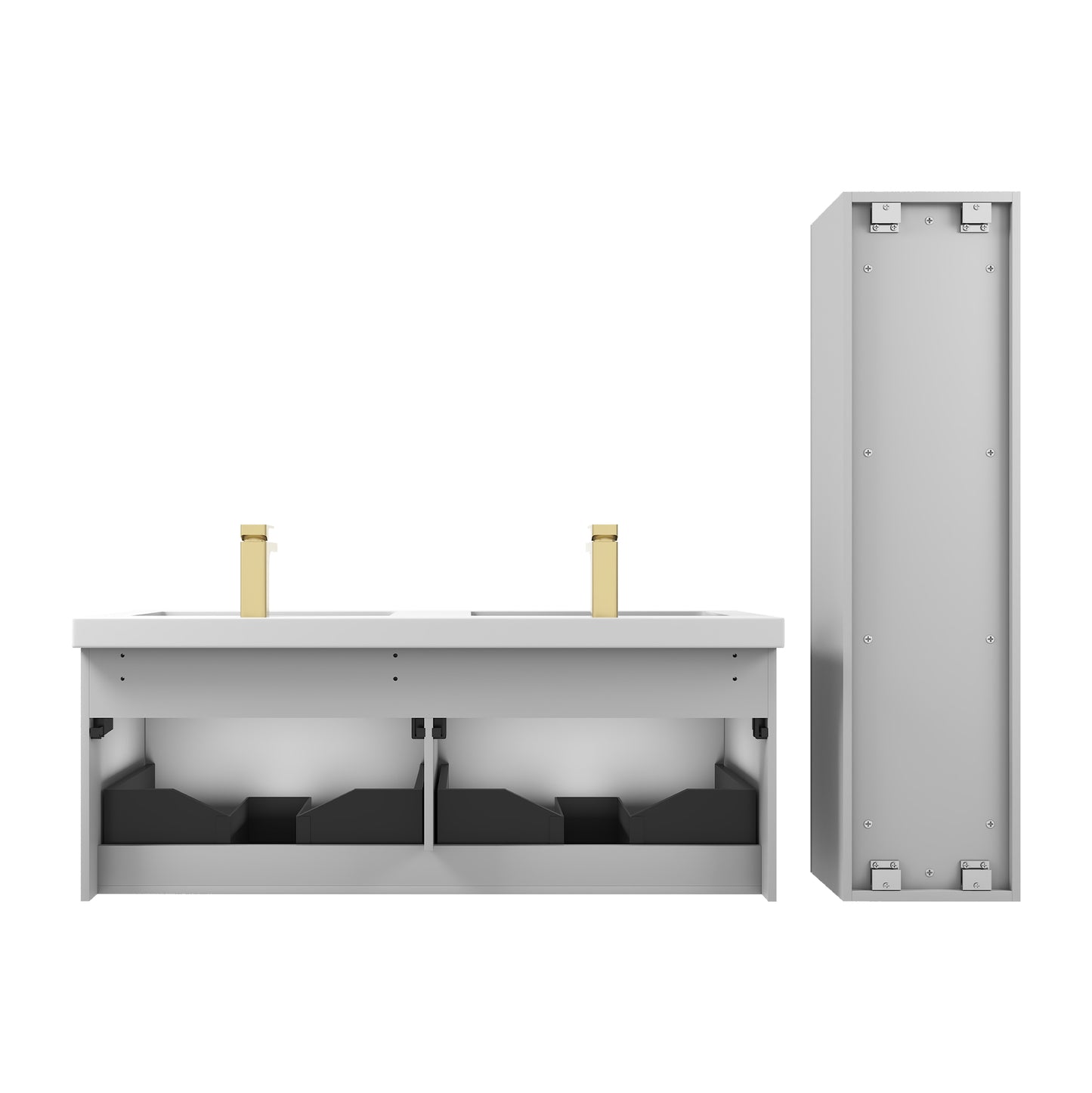 Positano 48″ Light Grey Double Vanity