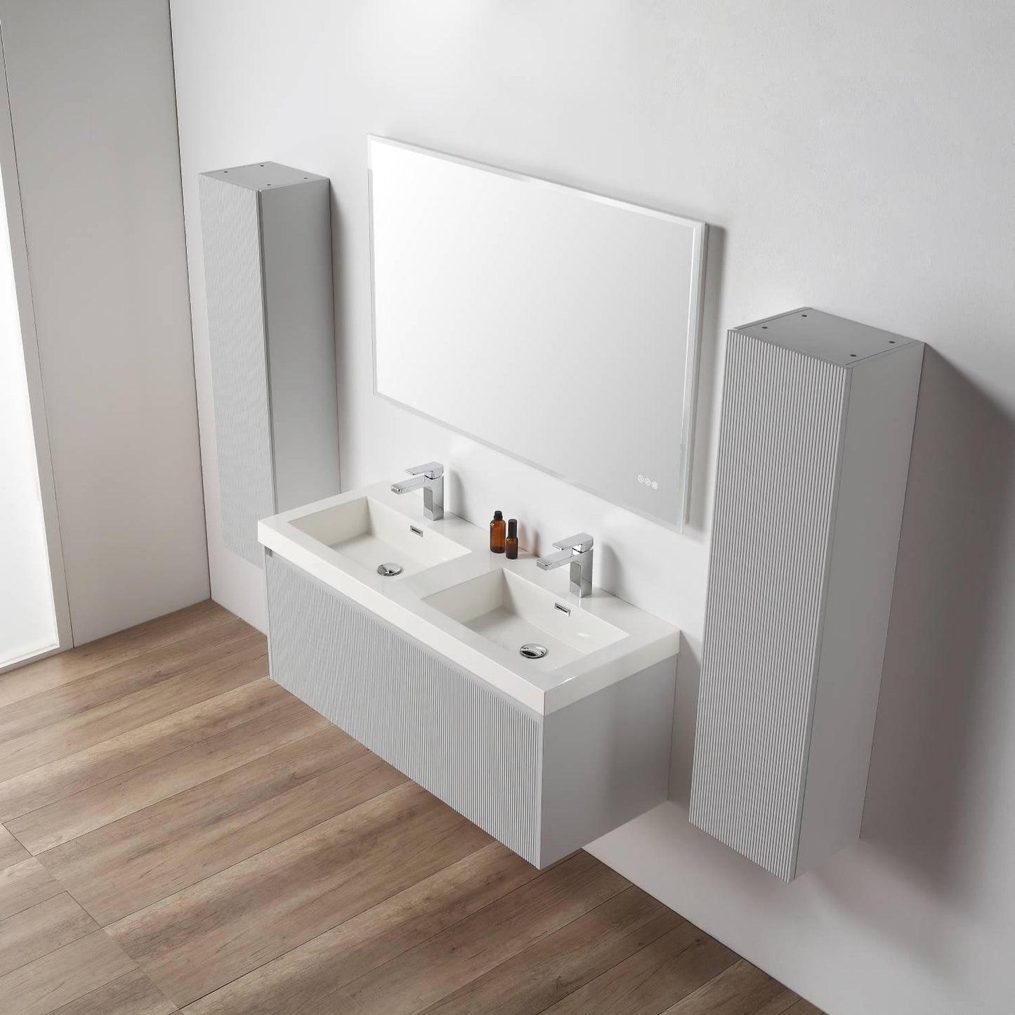 Positano 48″ Light Grey Double Vanity