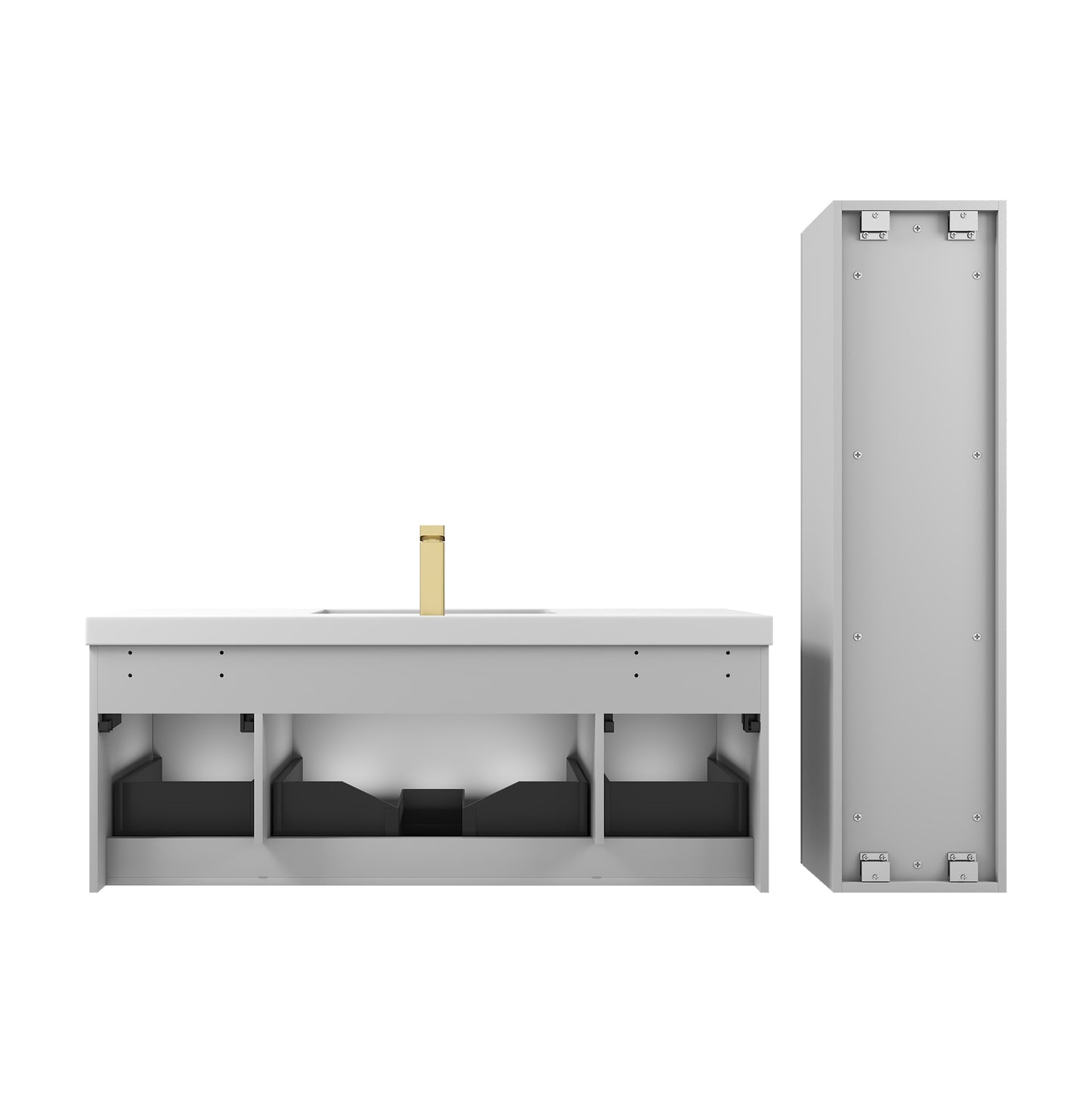 Positano 48″ Light Grey Single Vanity