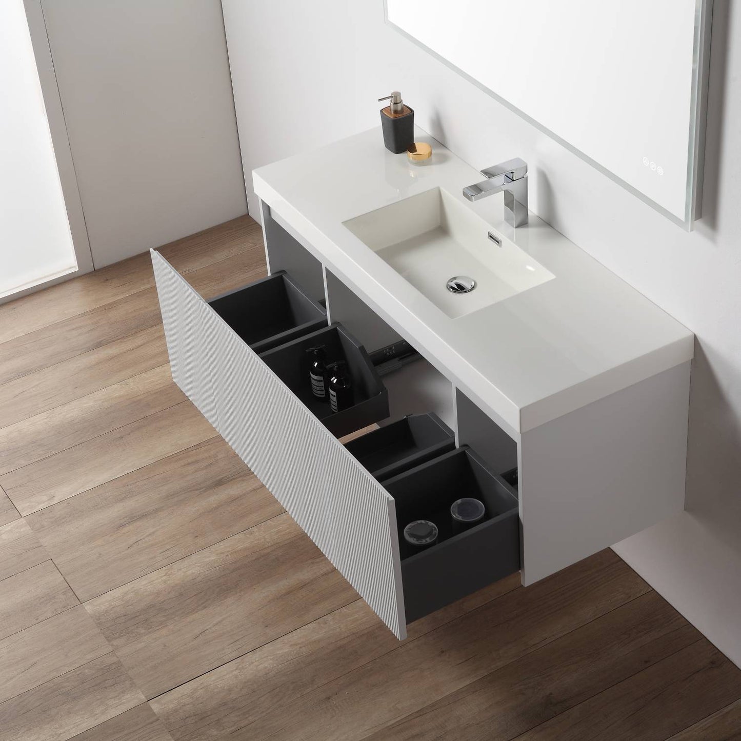 Positano 48″ Light Grey Single Vanity
