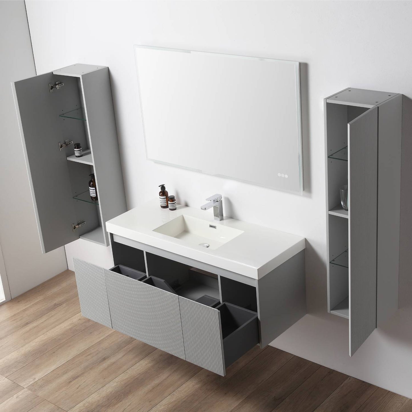 Positano 48″ Light Grey Single Vanity