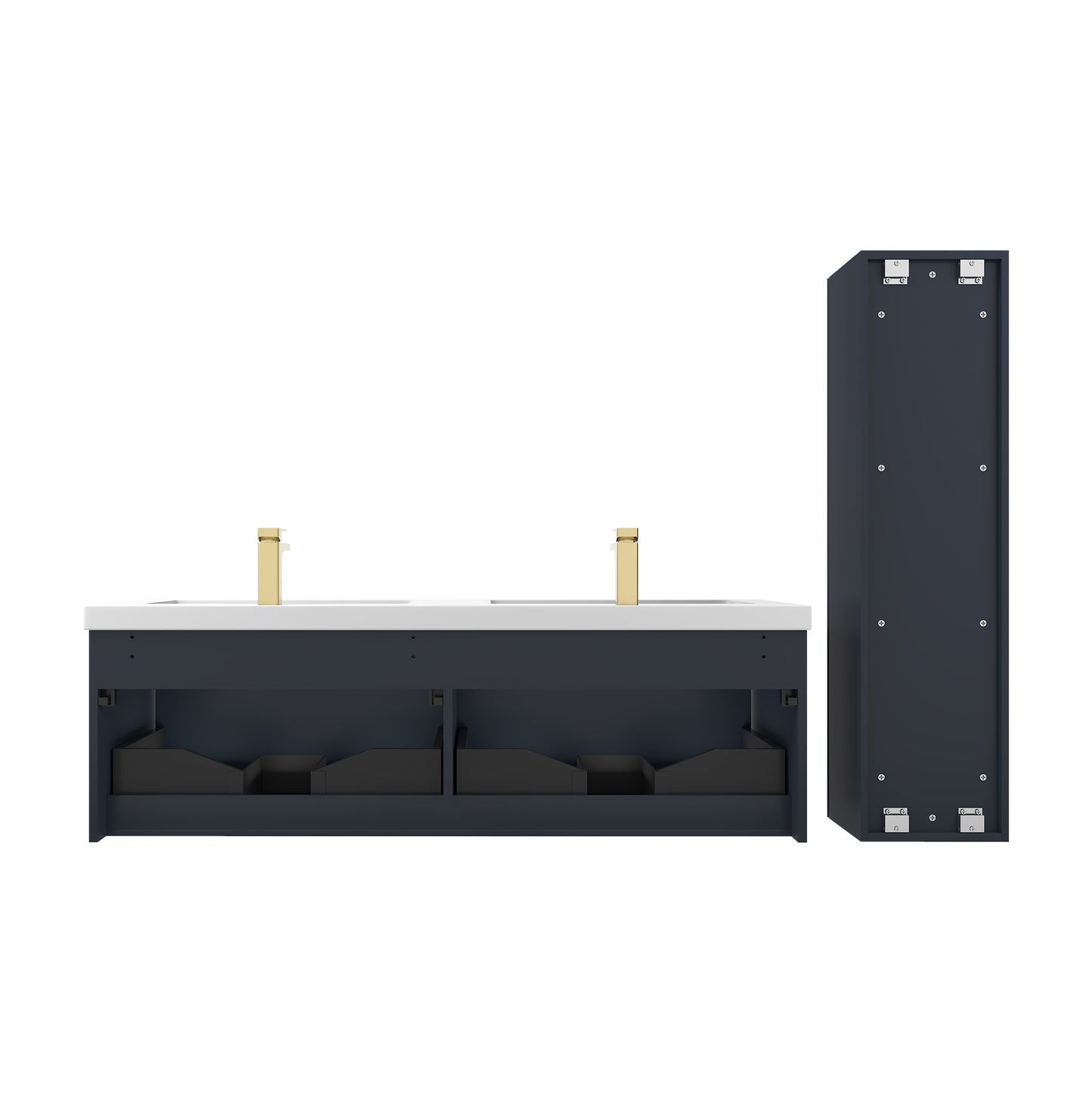 Positano 60″ Night Blue Double Vanity