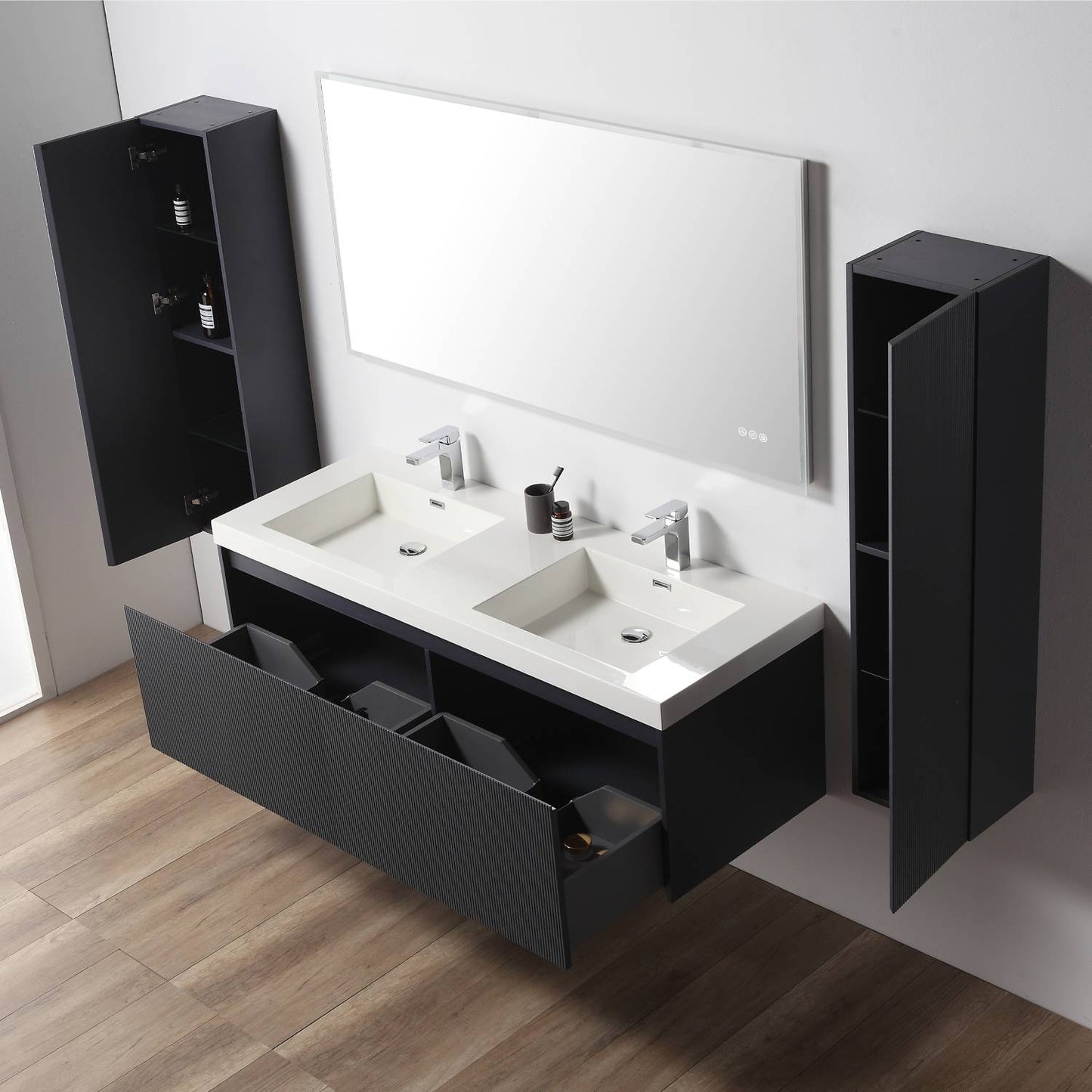Positano 60″ Night Blue Double Vanity