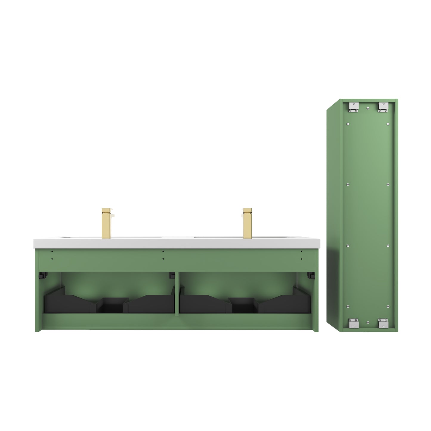 Positano 60″ Aventurine Green Double Vanity