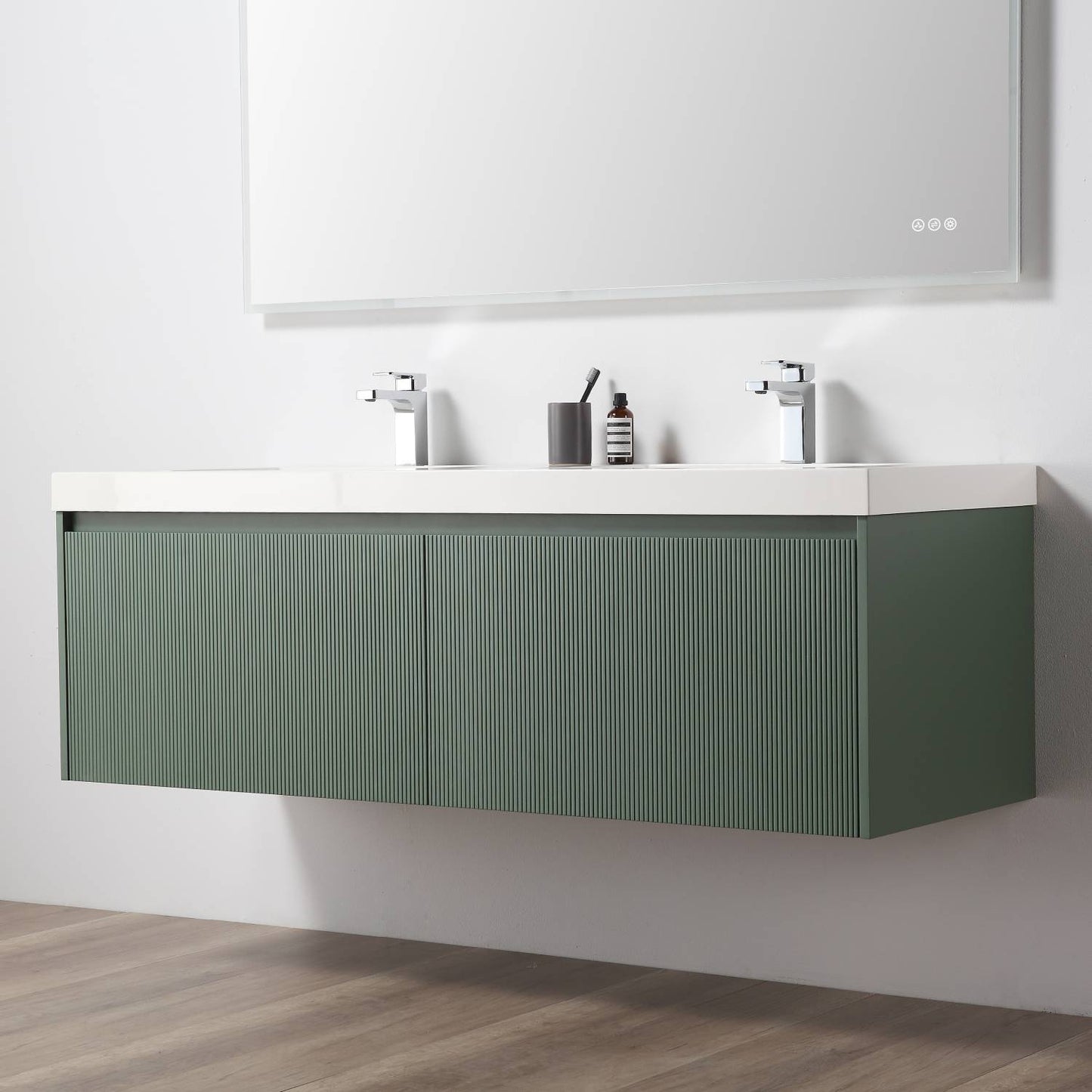 Positano 60″ Aventurine Green Double Vanity