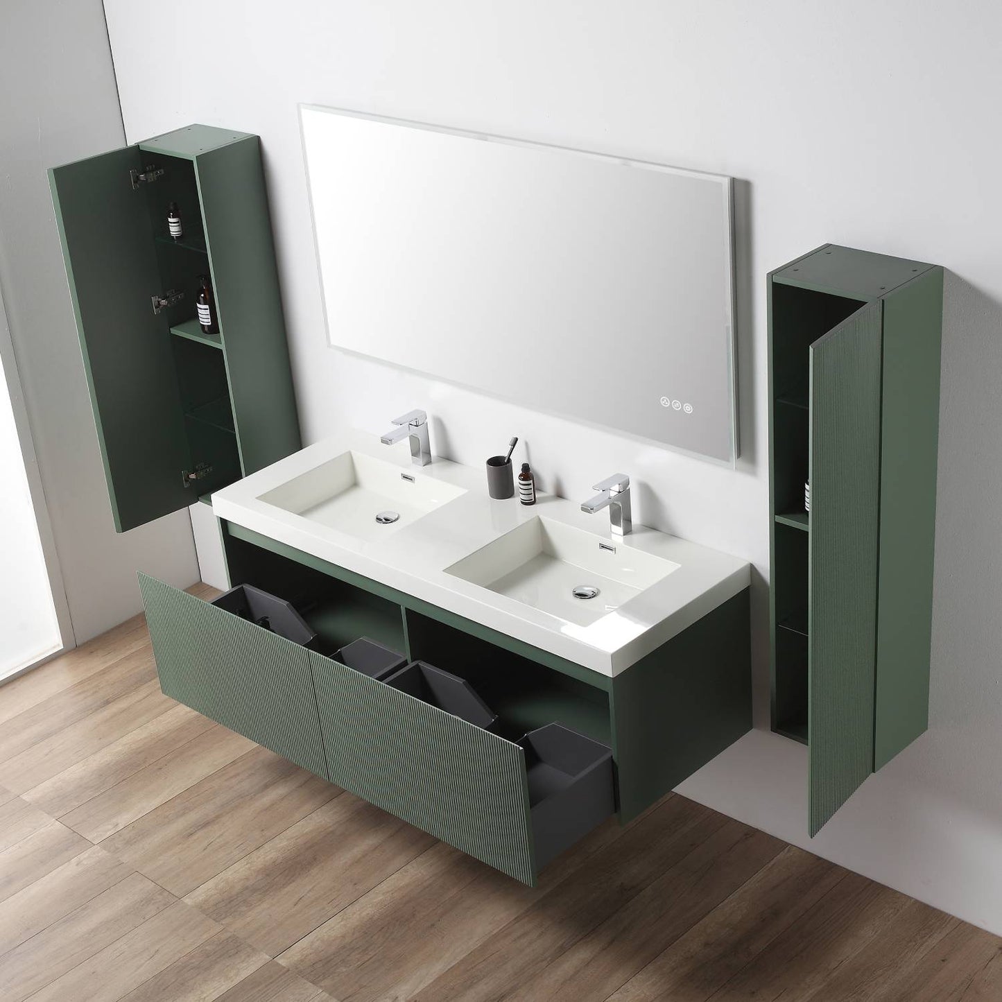 Positano 60″ Aventurine Green Double Vanity