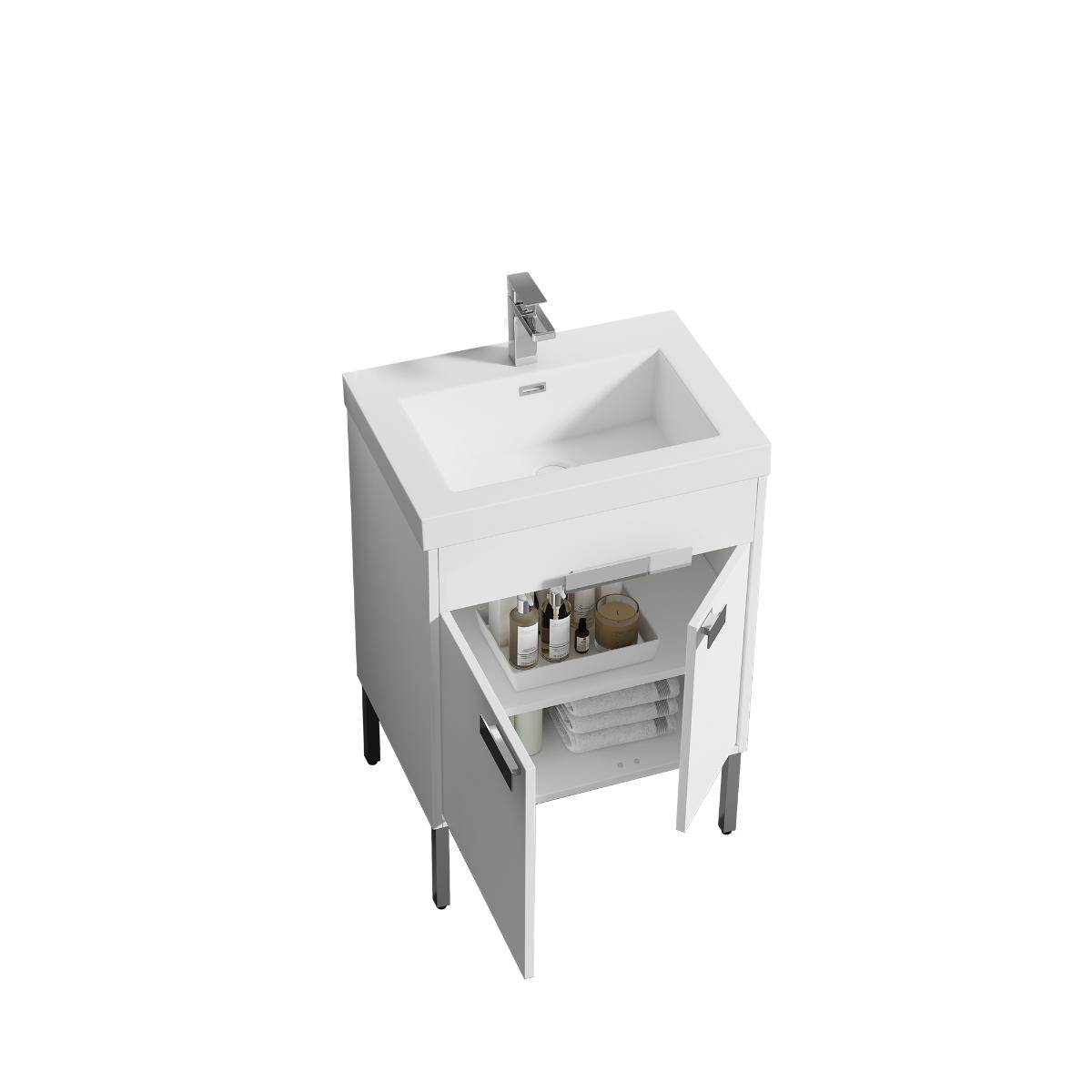 Bari Freestanding Bathroom Vanity with Sink