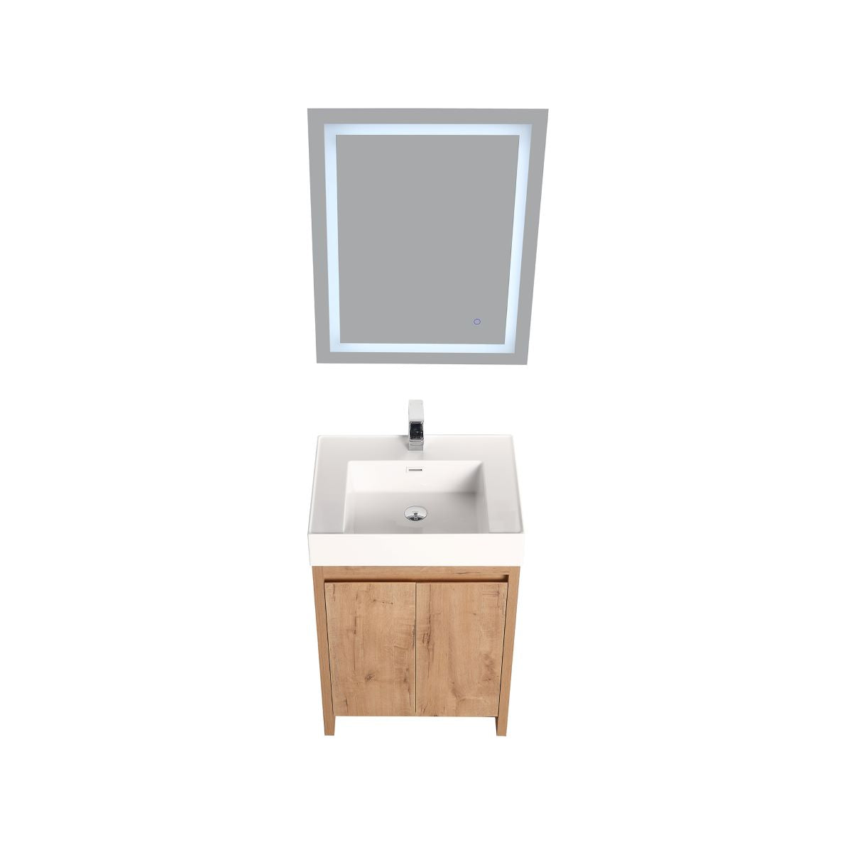 Capri 24″ Classic Oak Vanity (Dual LED Illuminated)