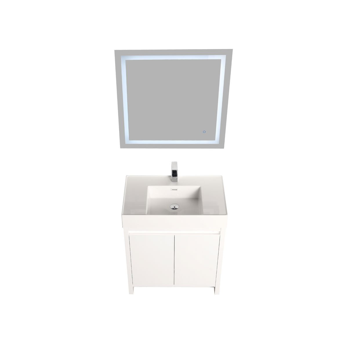Capri 30″ Glossy White Vanity (Dual LED Illuminated)