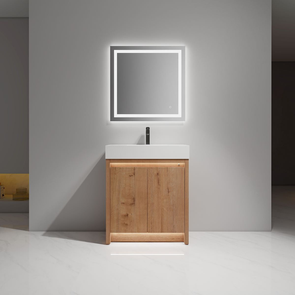 Capri 30″ Classic Oak Vanity (Dual LED Illuminated)
